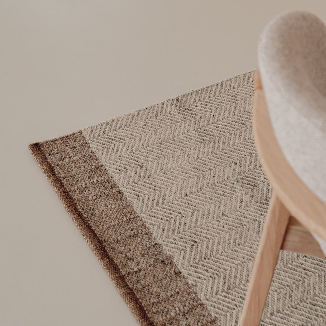 Kave Home Nifelia Vloerkleed 160 × 230 cm – Beige wol‑jacquard