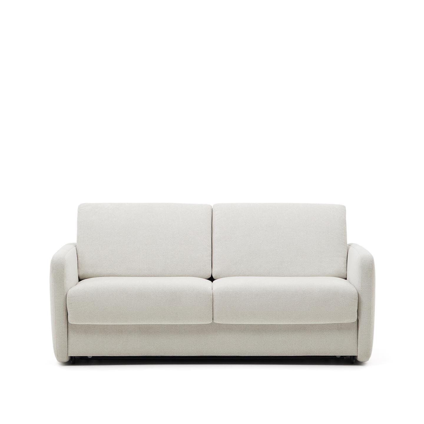 Kave Home Nuala 3‑zits slaapbank – 160×200 cm, zacht beige chenille