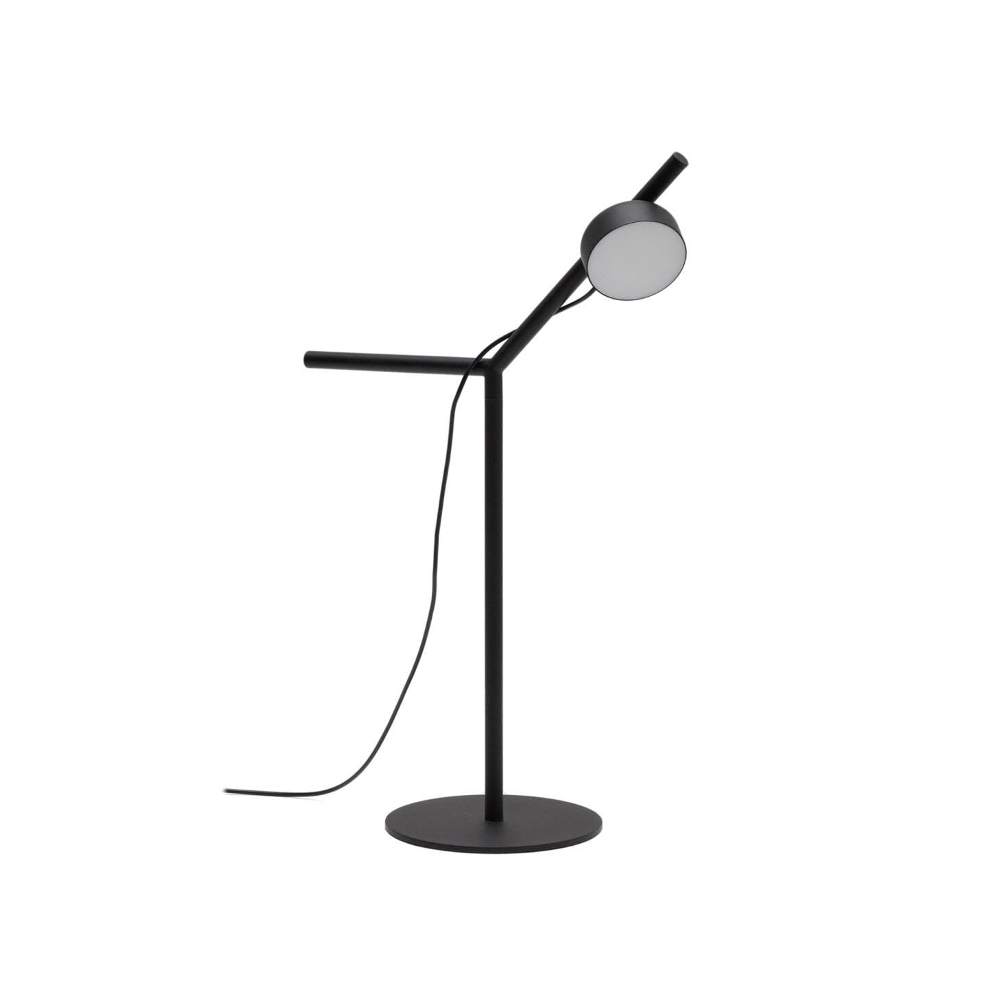 Kave Home Orey Tafellamp – Verstelbare Zwarte Spot voor Moderne Interieurs