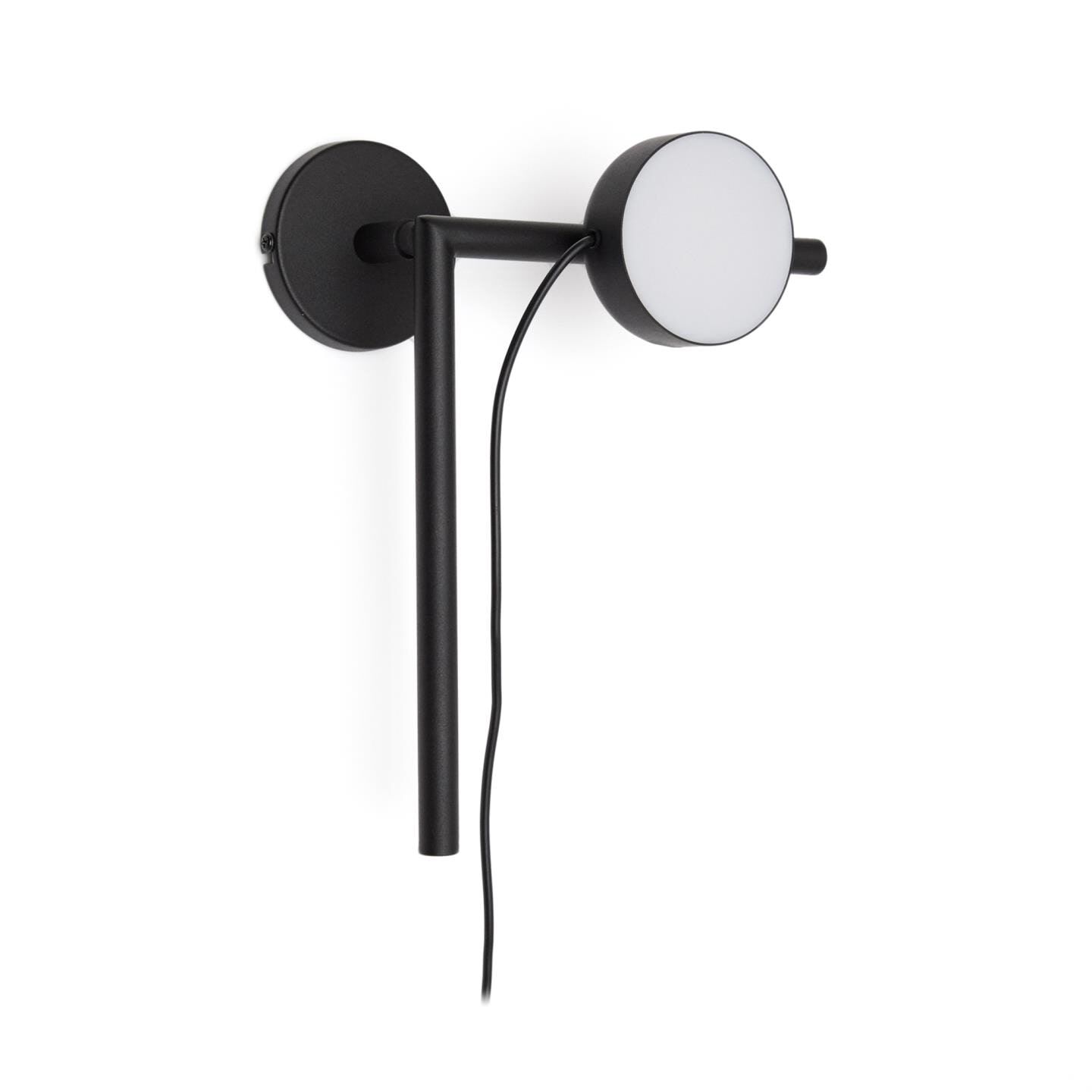 Kave Home Orey Wandlamp Zwart – Verplaatsbare Magnetische Spot voor Flexibele Sfeer