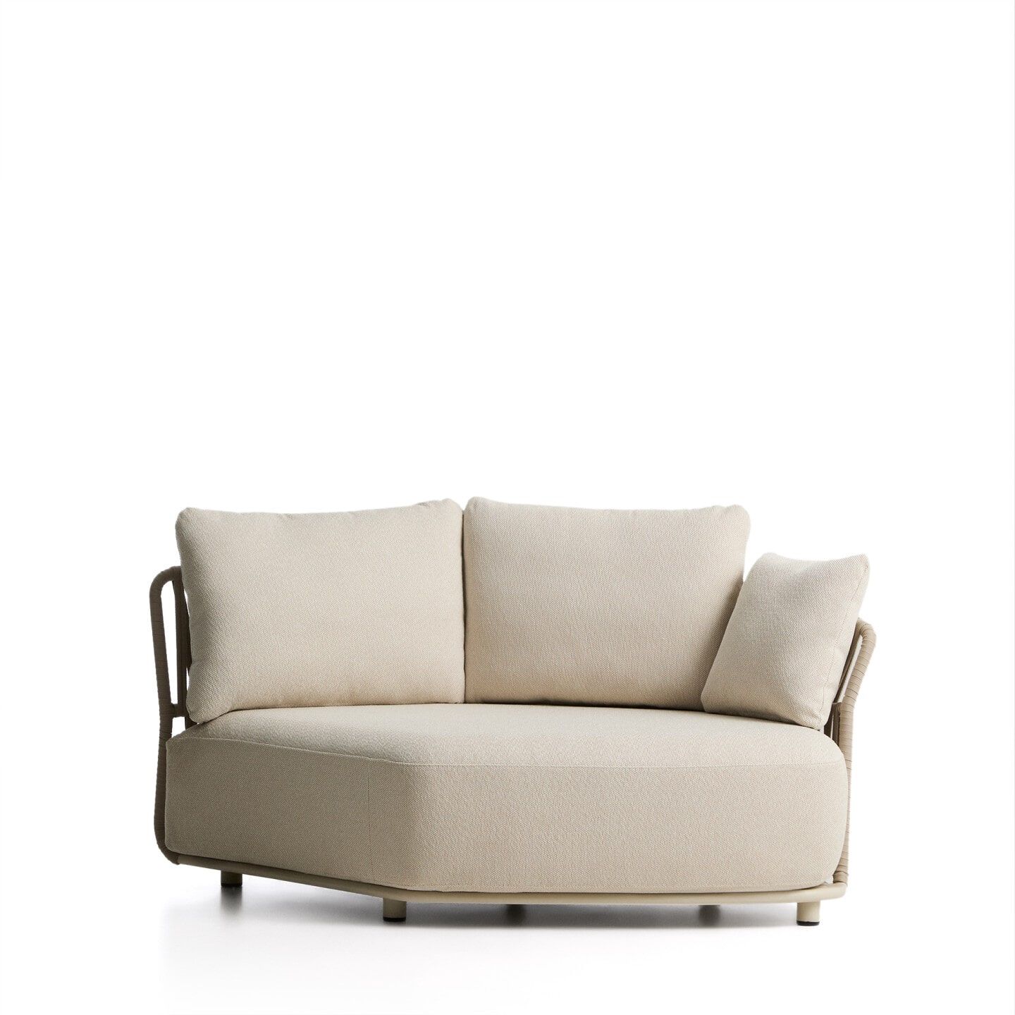 Kave Home Osani Loungebank Ronde Module – Ecru/Taupe, stijlvol en weerbestendig