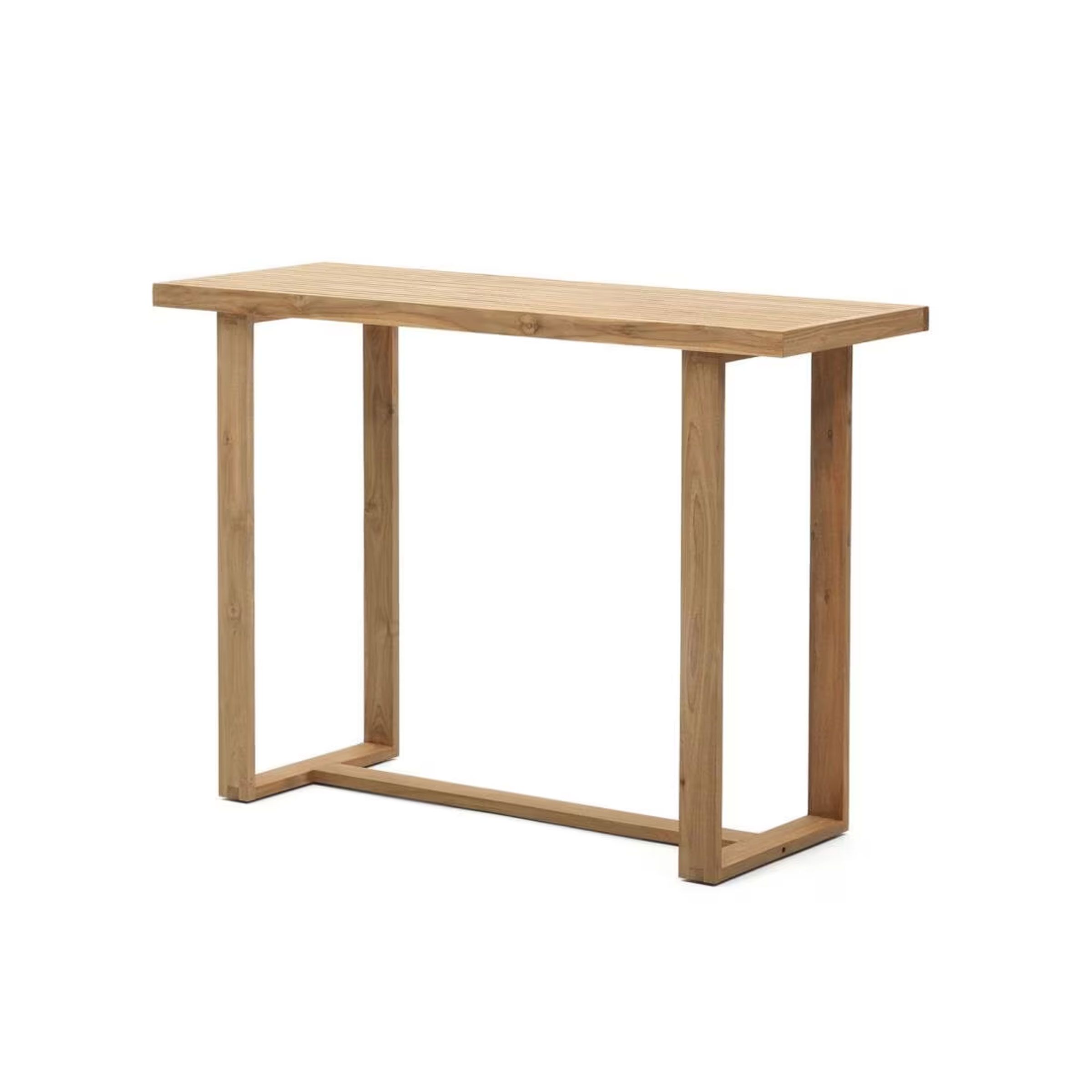 Kave Home Outdoor Bartafel Canadell – Robuuste Teakhouten Tafel voor de Tuin
