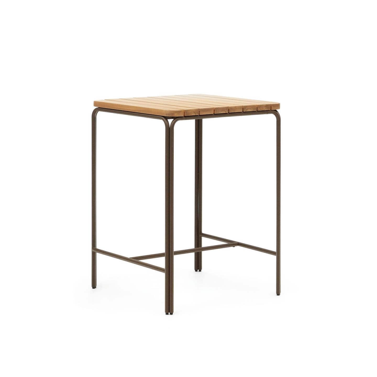Kave Home Outdoor Bartafel Salguer – Massief Acaciahout, 70 × 70 cm, Bruin