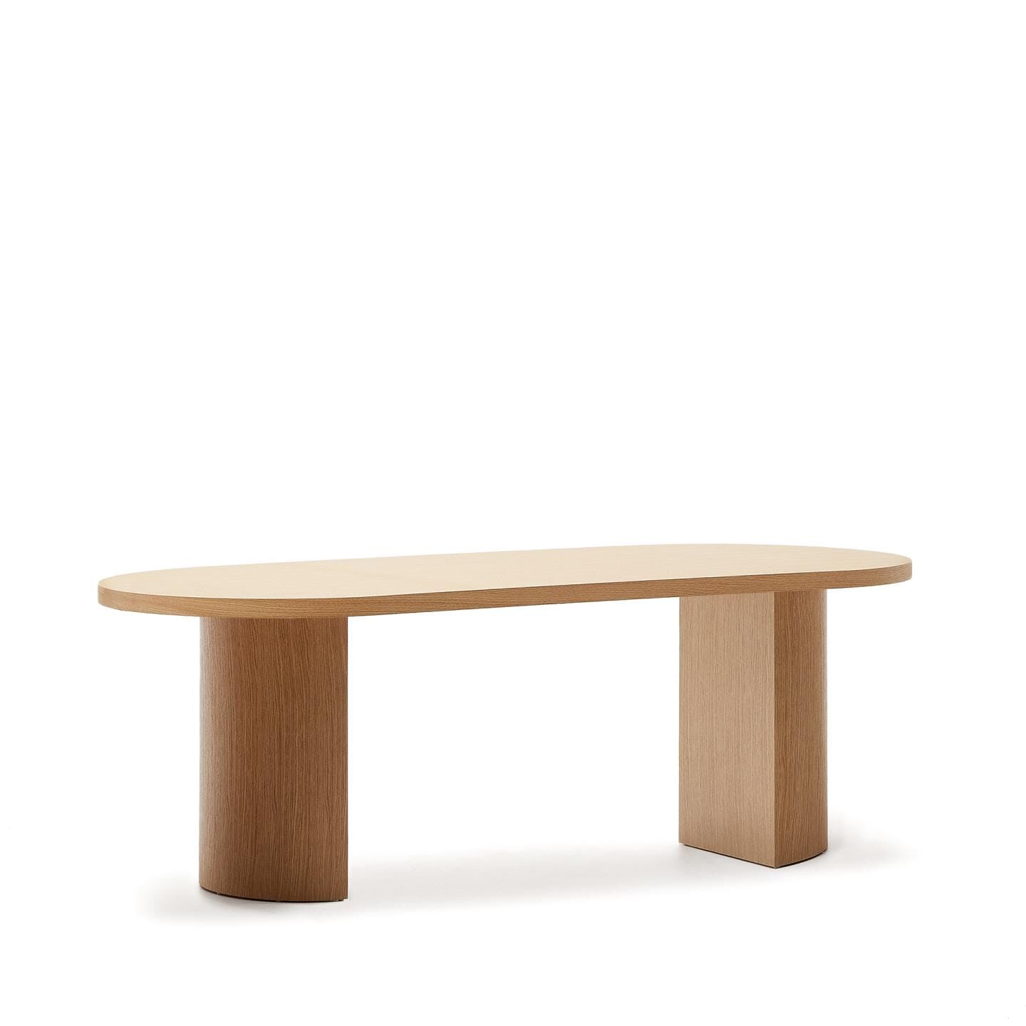 Kave Home Ovale Eettafel Nealy – 200 × 100 cm, Naturel eikenfineer