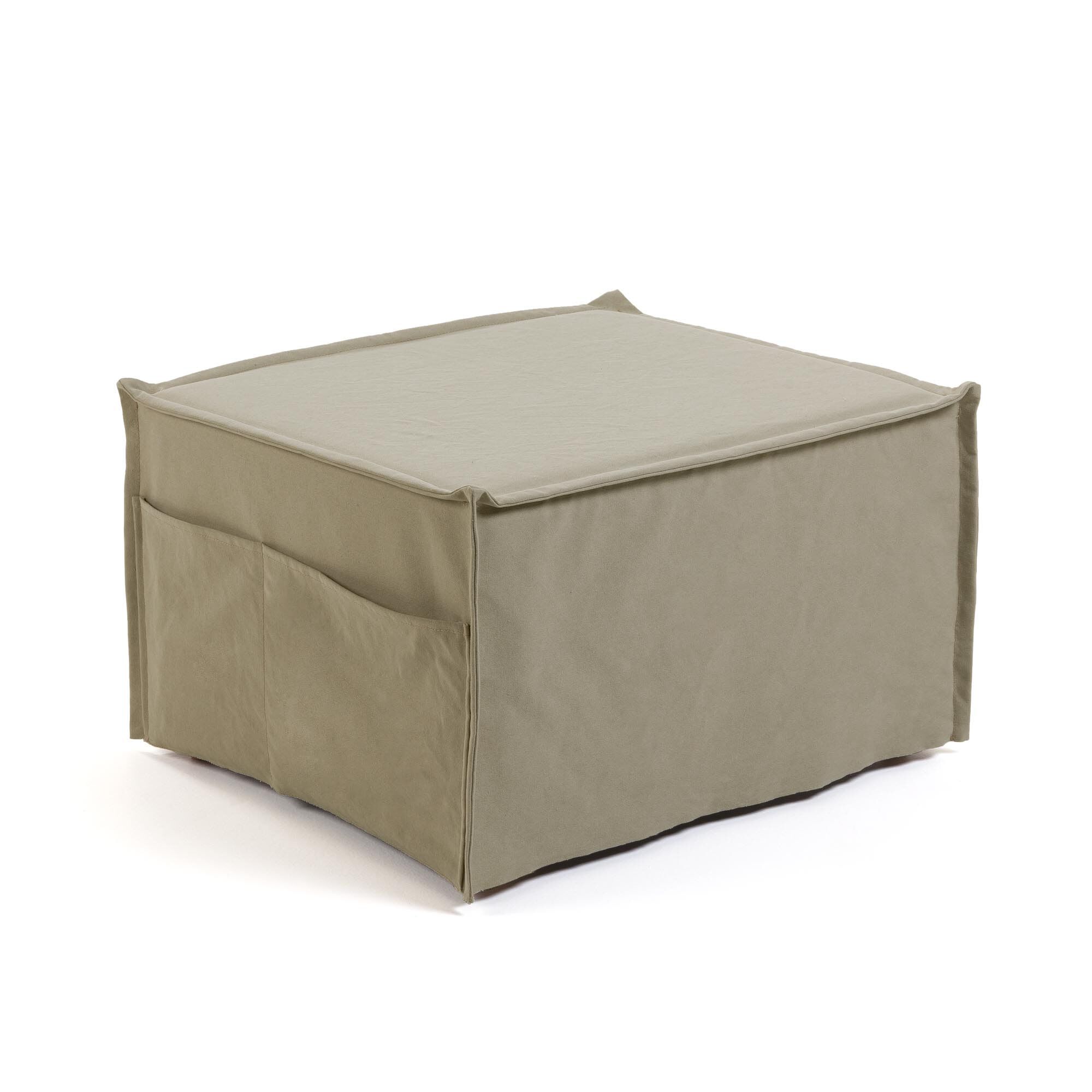 Kave Home Poef‑Vouwbed Lizzie in Beige – Stijlvolle multifunctionele zit‑ en slaapoplossing