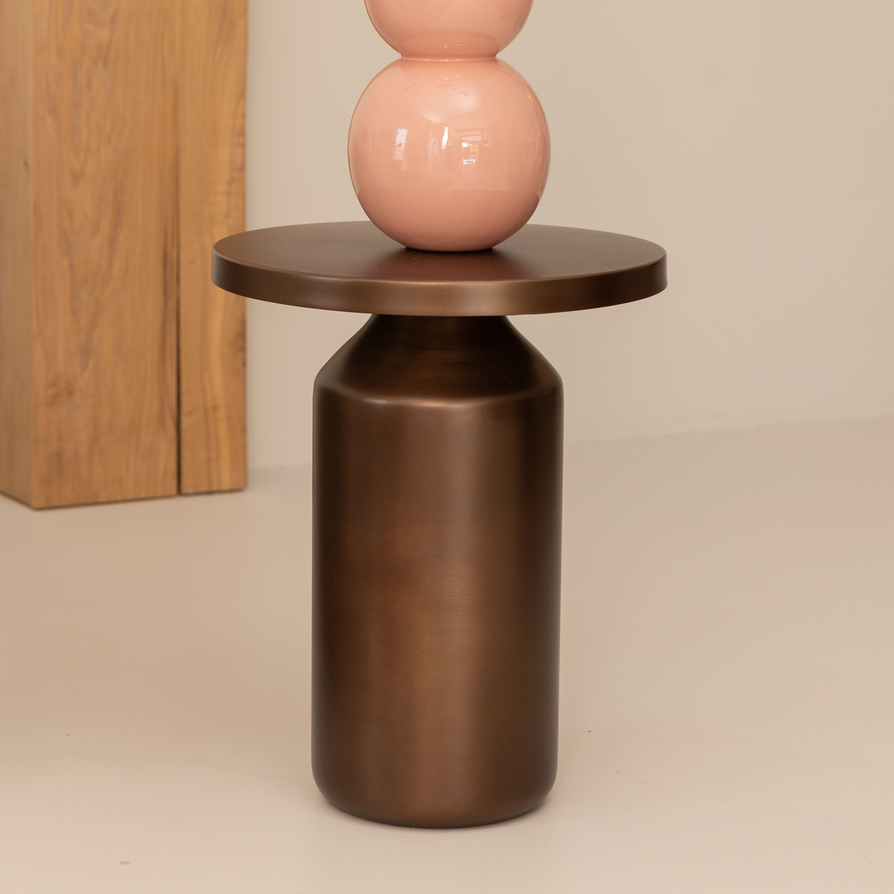 Kave Home Ronde Bijzettafel Malya 40,5 cm – Koper