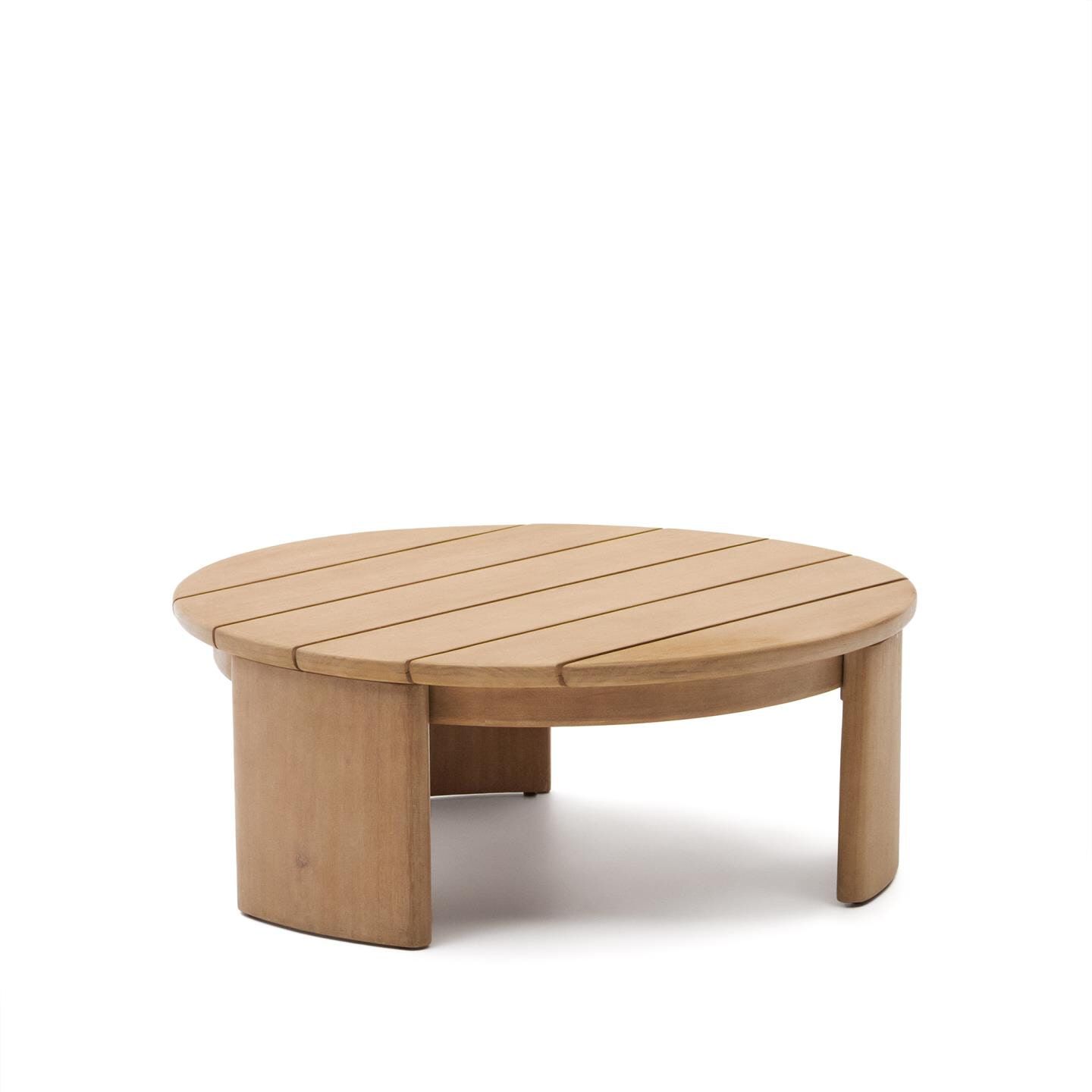 Kave Home Ronde Salontafel Xoriguer – Massief eucalyptushout 90 cm, naturel