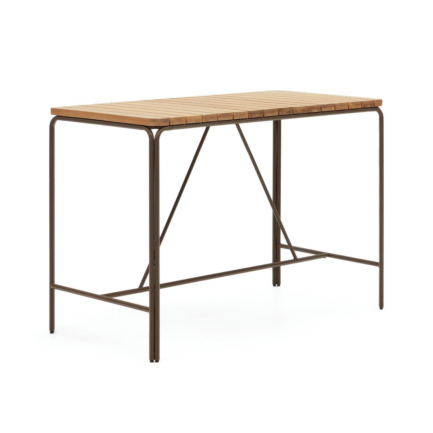 Kave Home Salguer Bartafel van Massief Acaciahout – 140×70 cm, Bruin, Perfect voor de Buitenruimte