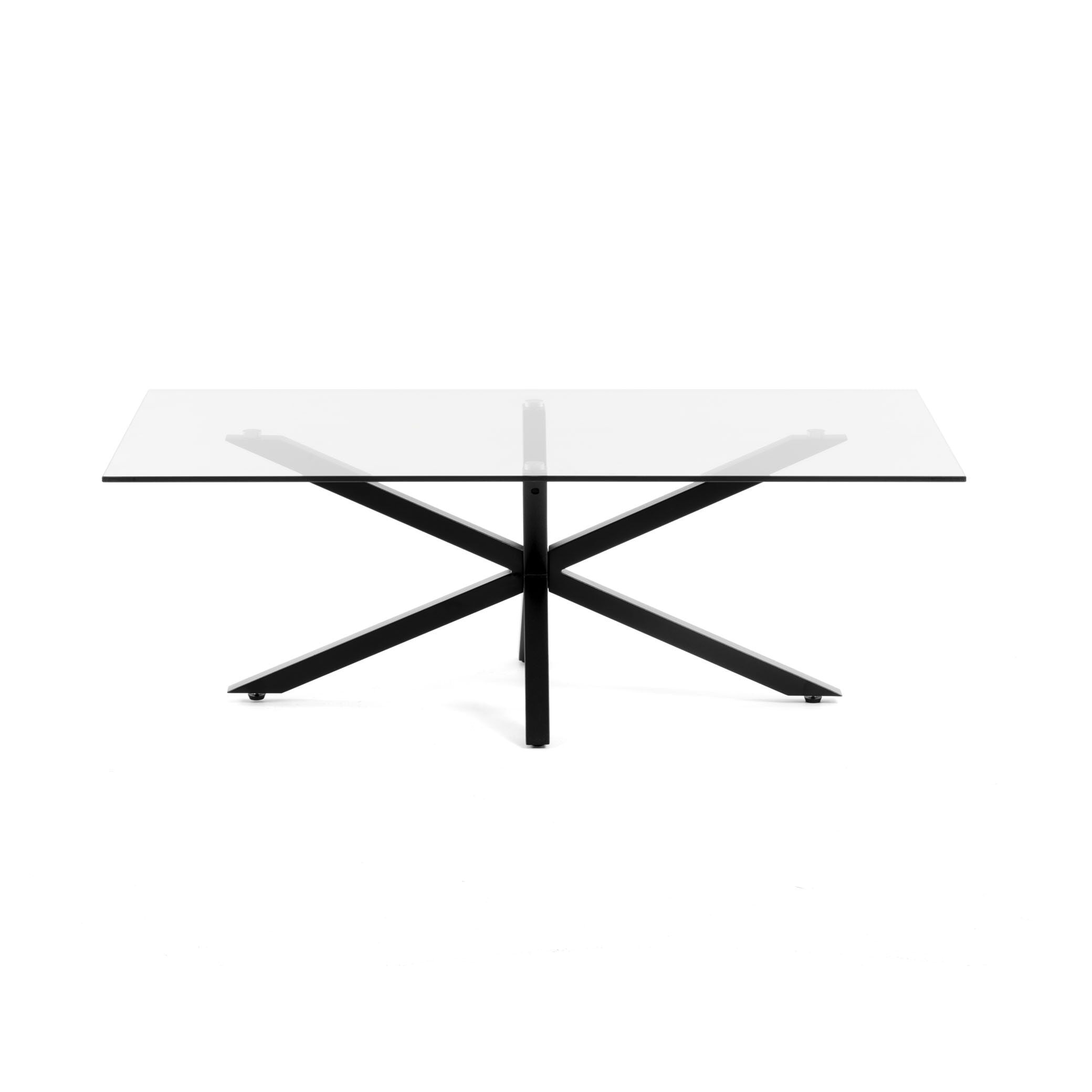 Kave Home Salontafel Argon – transparante glazen top, strak ontwerp voor elke woonkamer