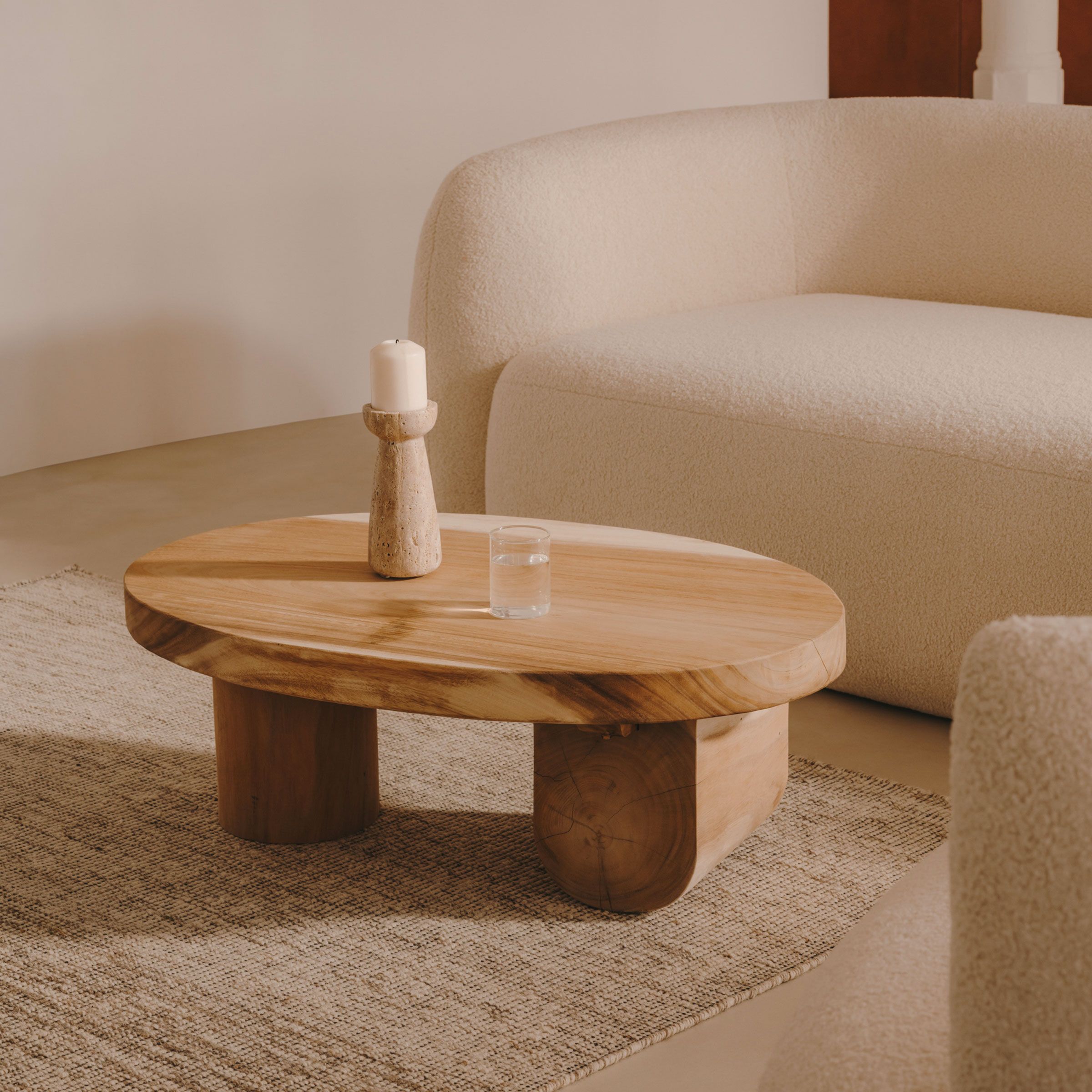 Kave Home Salontafel Mosi – organisch design in massief mungurhout