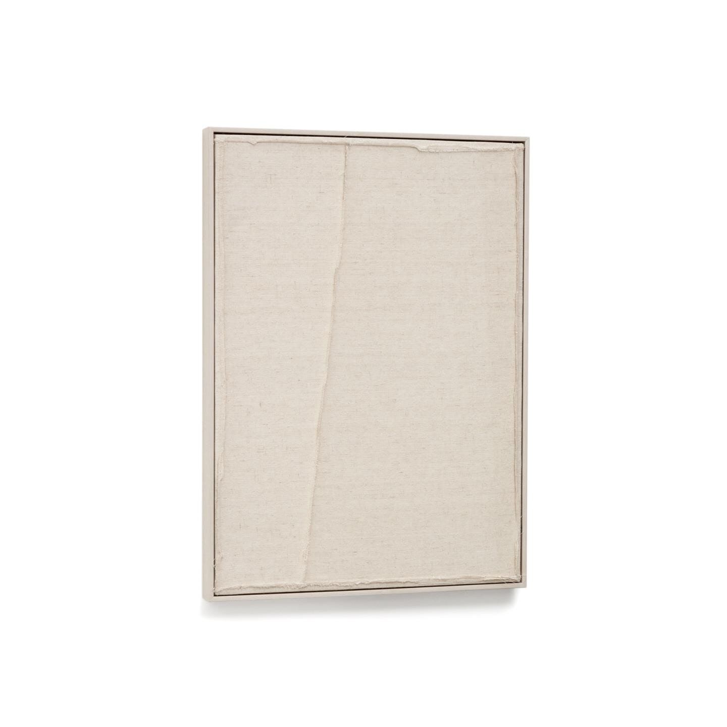 Kave Home Schilderij Maha – Minimalistisch beige kunstwerk 72 × 52 cm