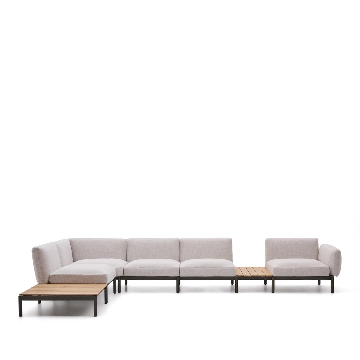 Kave Home Sorells 5‑zits Loungebank – stijlvol comfort voor buiten