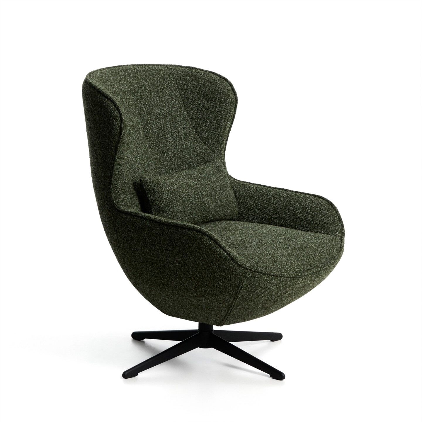 Kave Home Sorile Draaifauteuil in Donkergroen – Comfort, stijl en verantwoordelijkheid