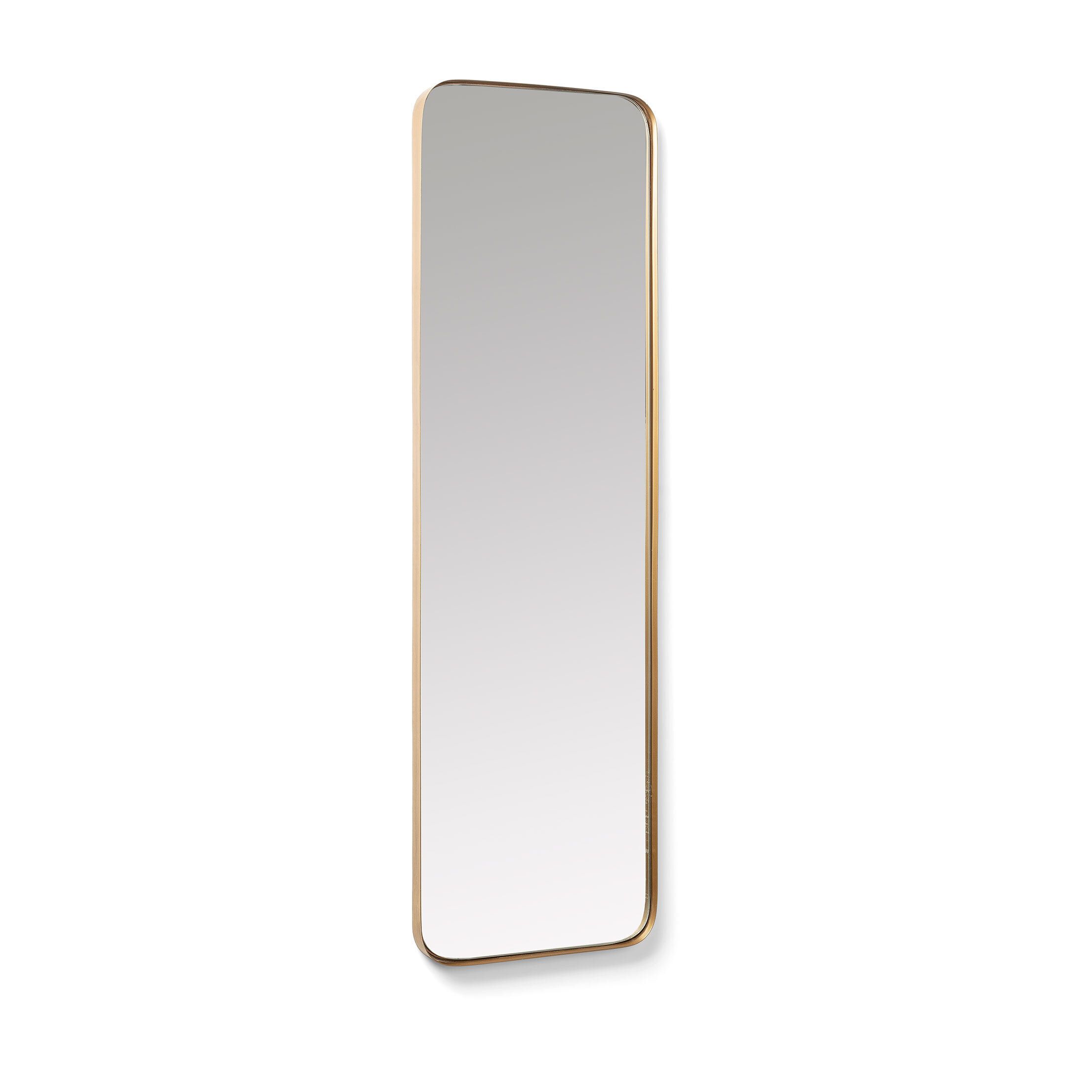 Kave Home Spiegel Marco – Gouden Vierkante Wandspiegel 100 × 30 cm