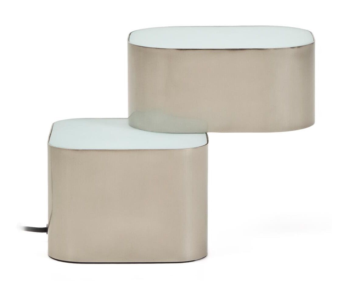 Kave Home Tandan Tafellamp – Strakke Grijze Elegantie met Dubbele Verlichting
