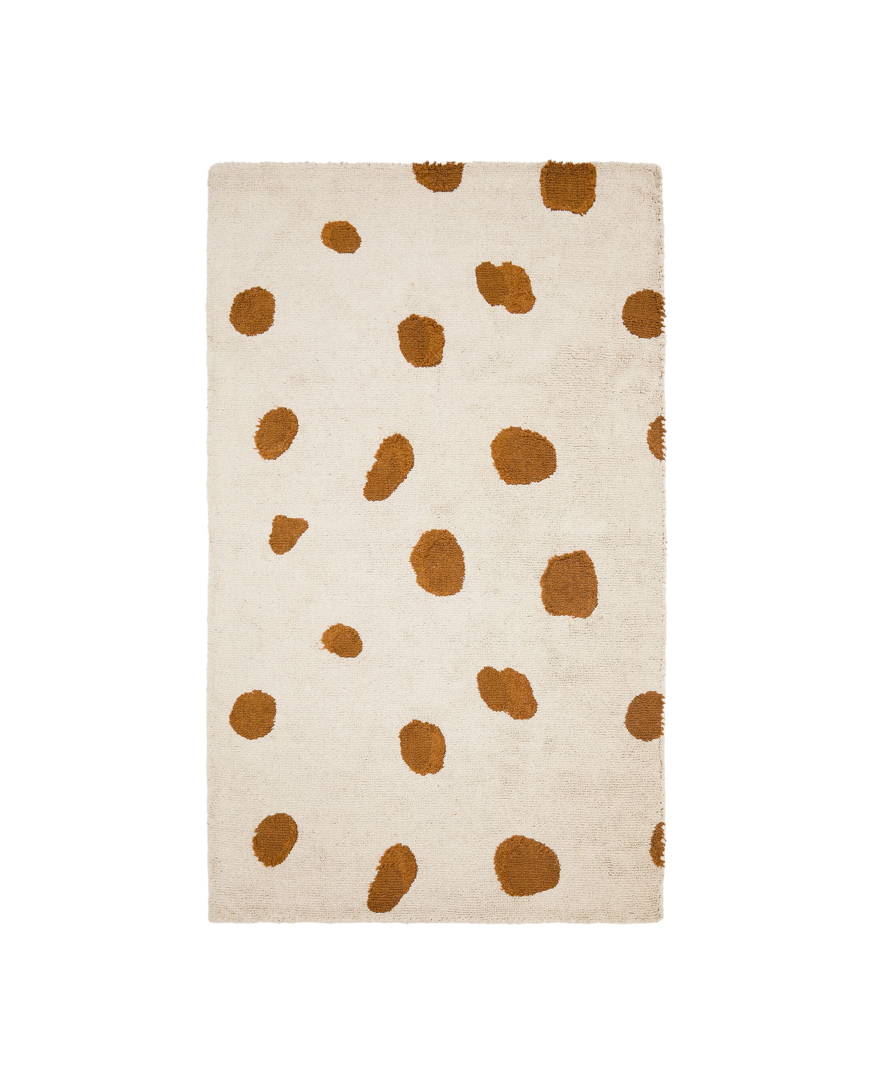 Kave Home Tandani Leopard vloerkleed 90 × 150 cm – speelse stijl voor de kinderkamer