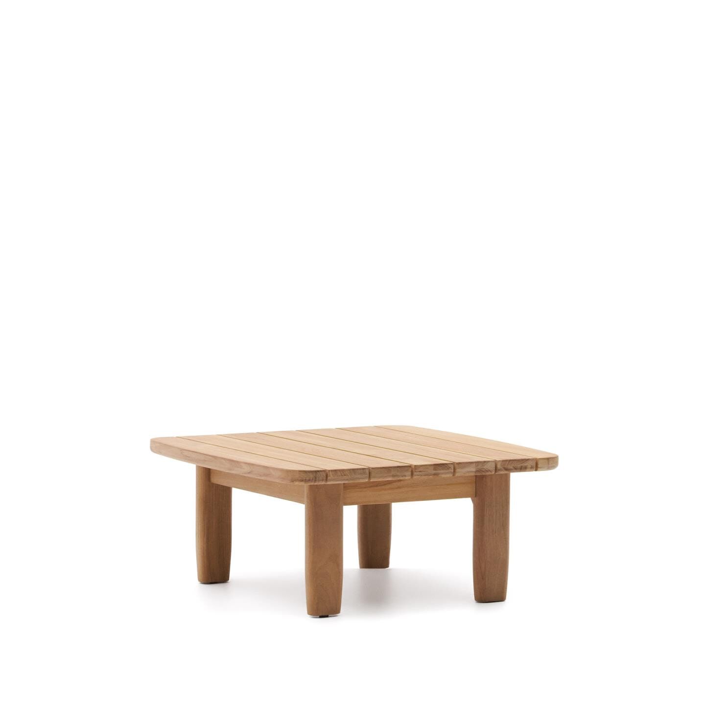 Kave Home Tirant bijzettafel van massief teakhout – stijlvol en weerbestendig 70 × 70 cm