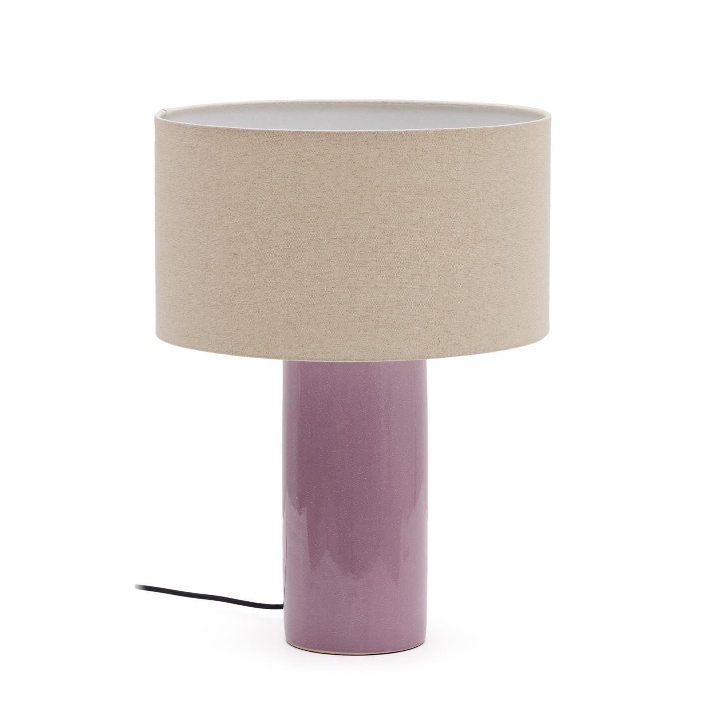 Kave Home Toneric Tafellamp – Elegante lila keramiek voor elke ruimte