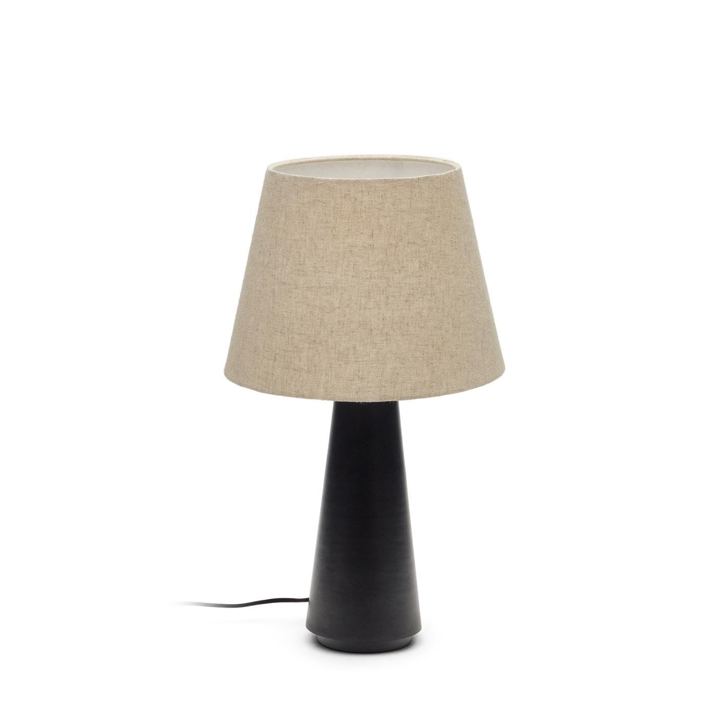 Kave Home Torrent tafellamp 60 cm – stijlvolle zwarte designlamp voor elke ruimte