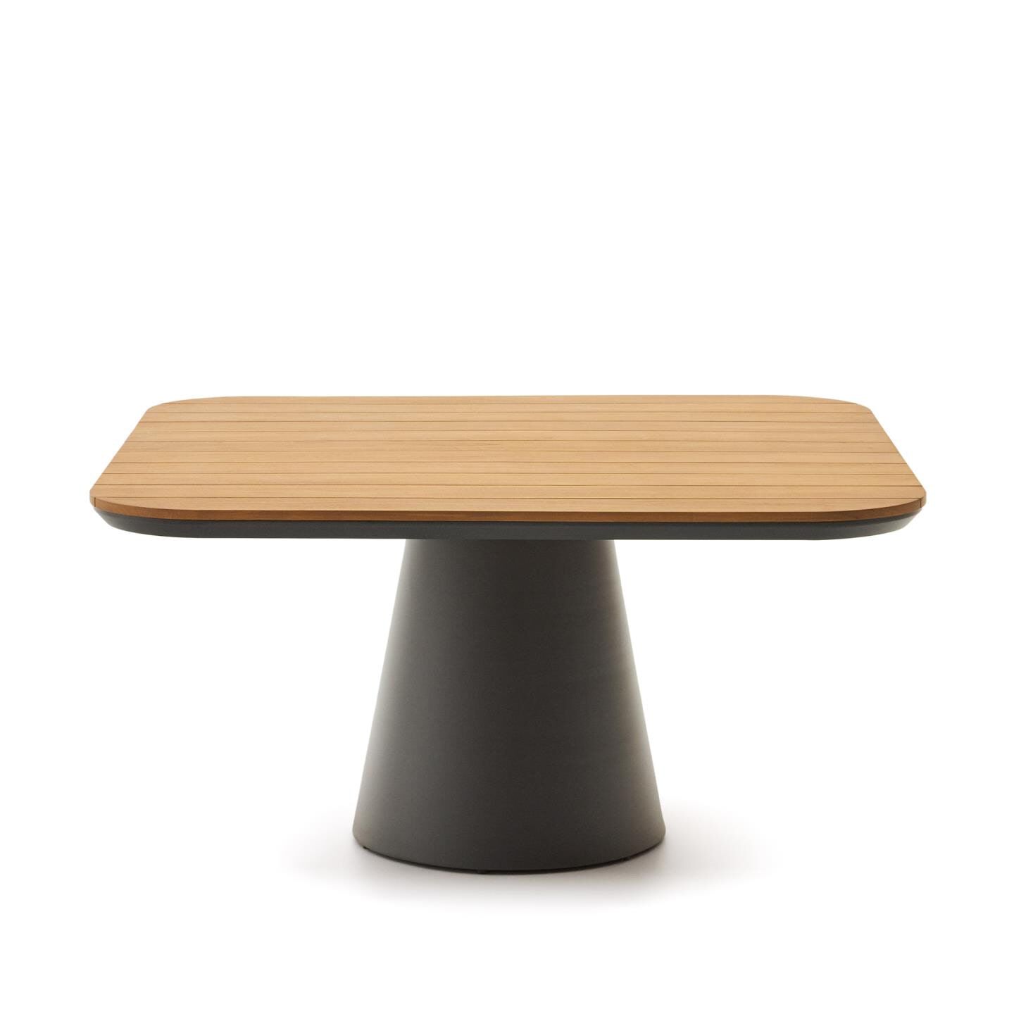 Kave Home Tudons Vierkante Tuintafel – 148 cm – Donkergrijs