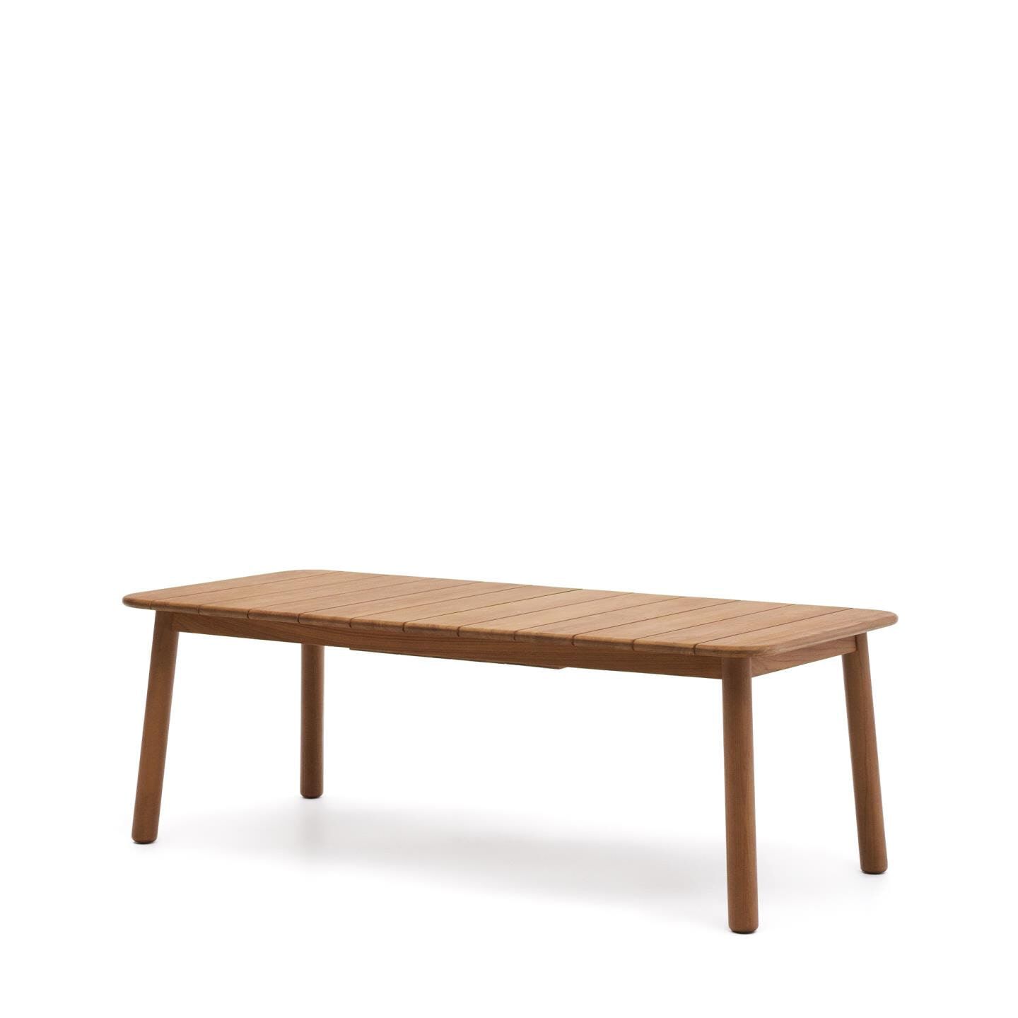 Kave Home Turqueta Uitschuifbare Eettafel – Massief Teakhout voor de Buitenruimte