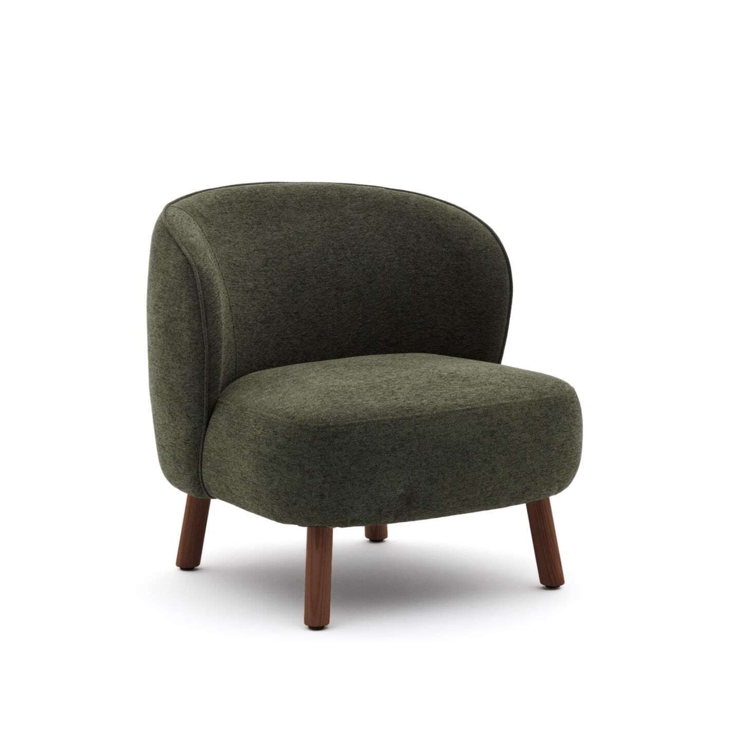 Kave Home Ulit Chenille Fauteuil – Groen/Bruin, comfortabel & duurzaam