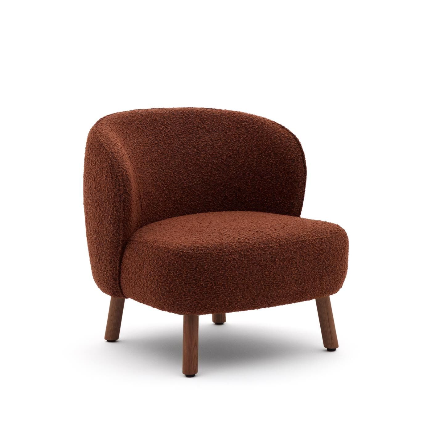 Kave Home Ulit Fauteuil Bouclé – Warm Terracotta & Bruin