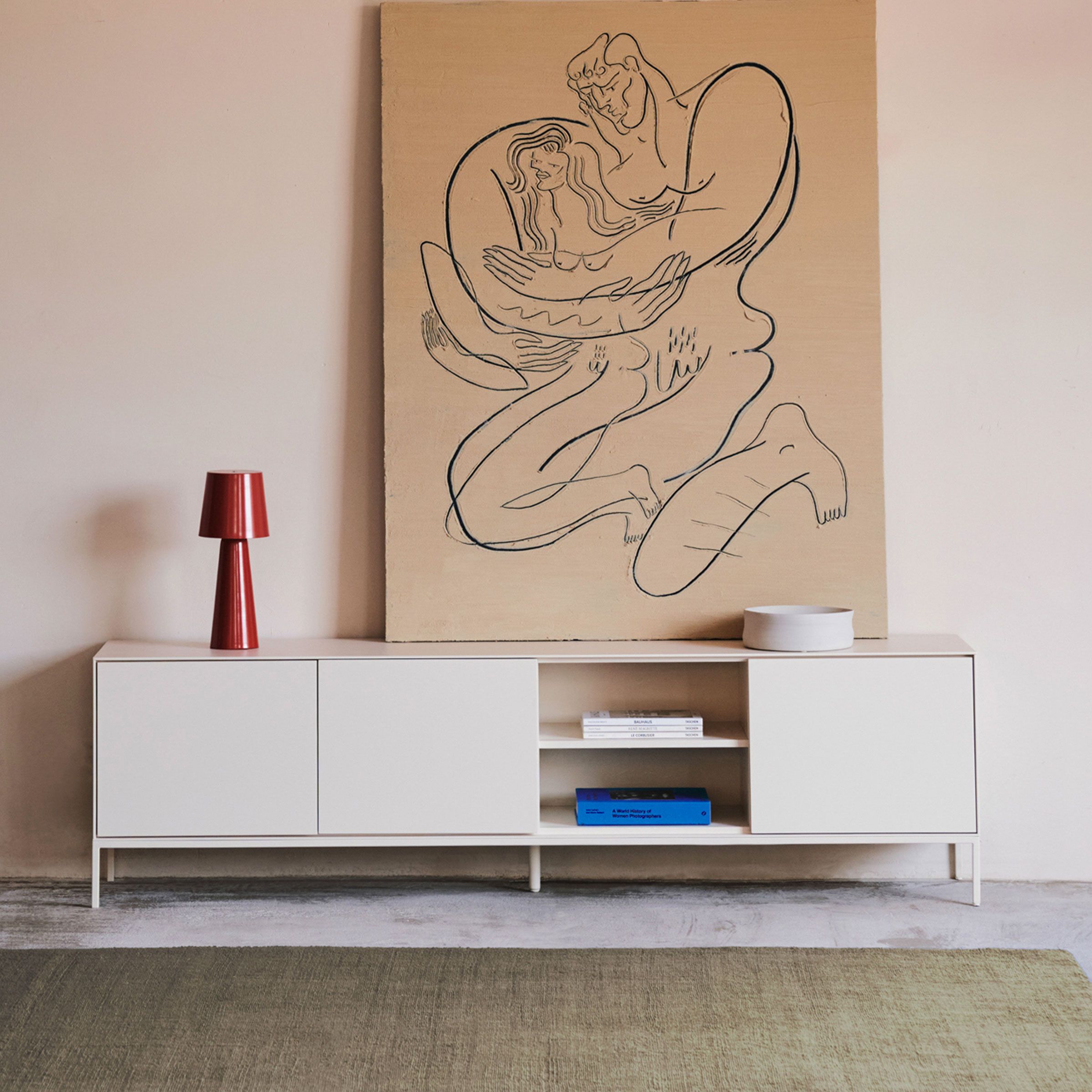 Kave Home Vedrana wit TV-meubel 195 cm – strak design en duurzame kwaliteit