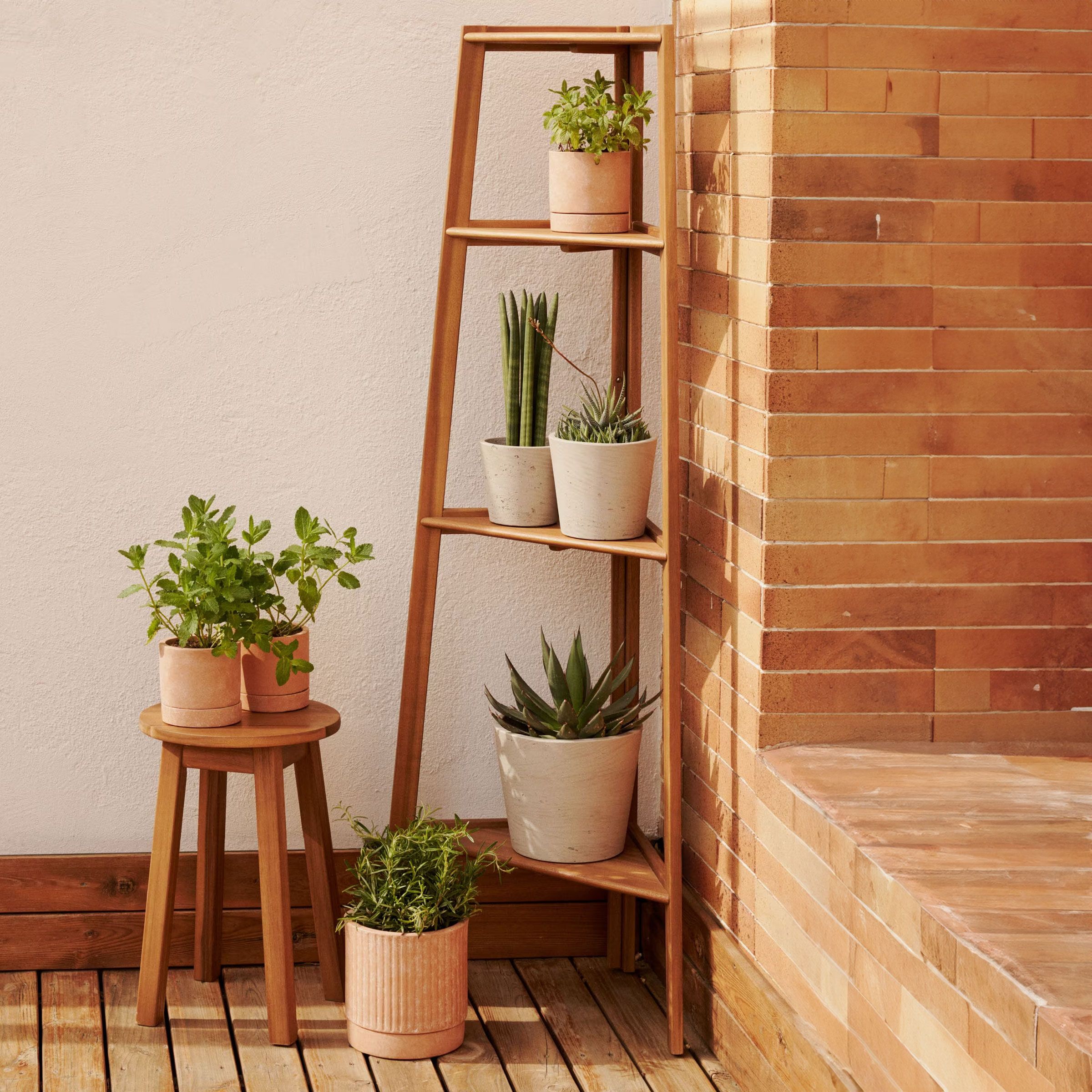 Kave Home Victora Tuinrek van Massief Acaciahout – 150 cm Hoog, Bruin