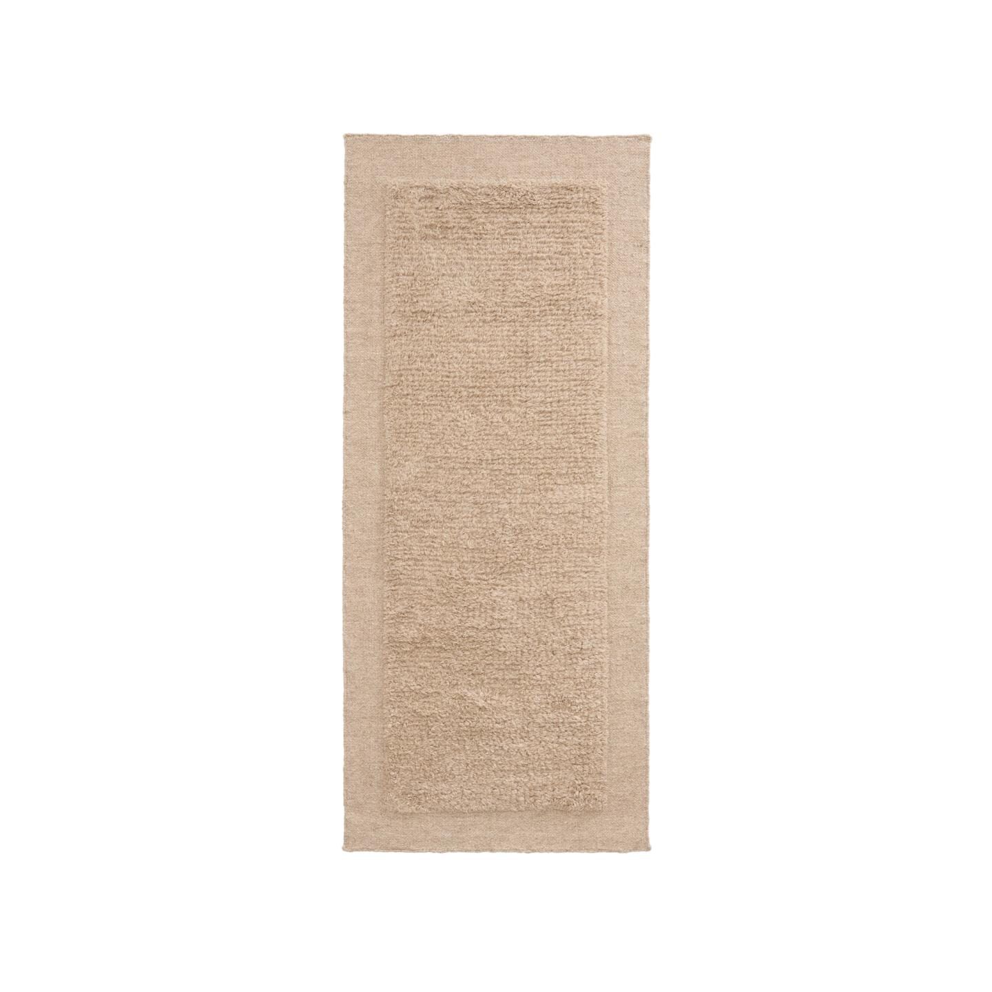 Kave Home Vloerkleed Marely – Handgeweven Wol in Beige (80 × 200 cm)