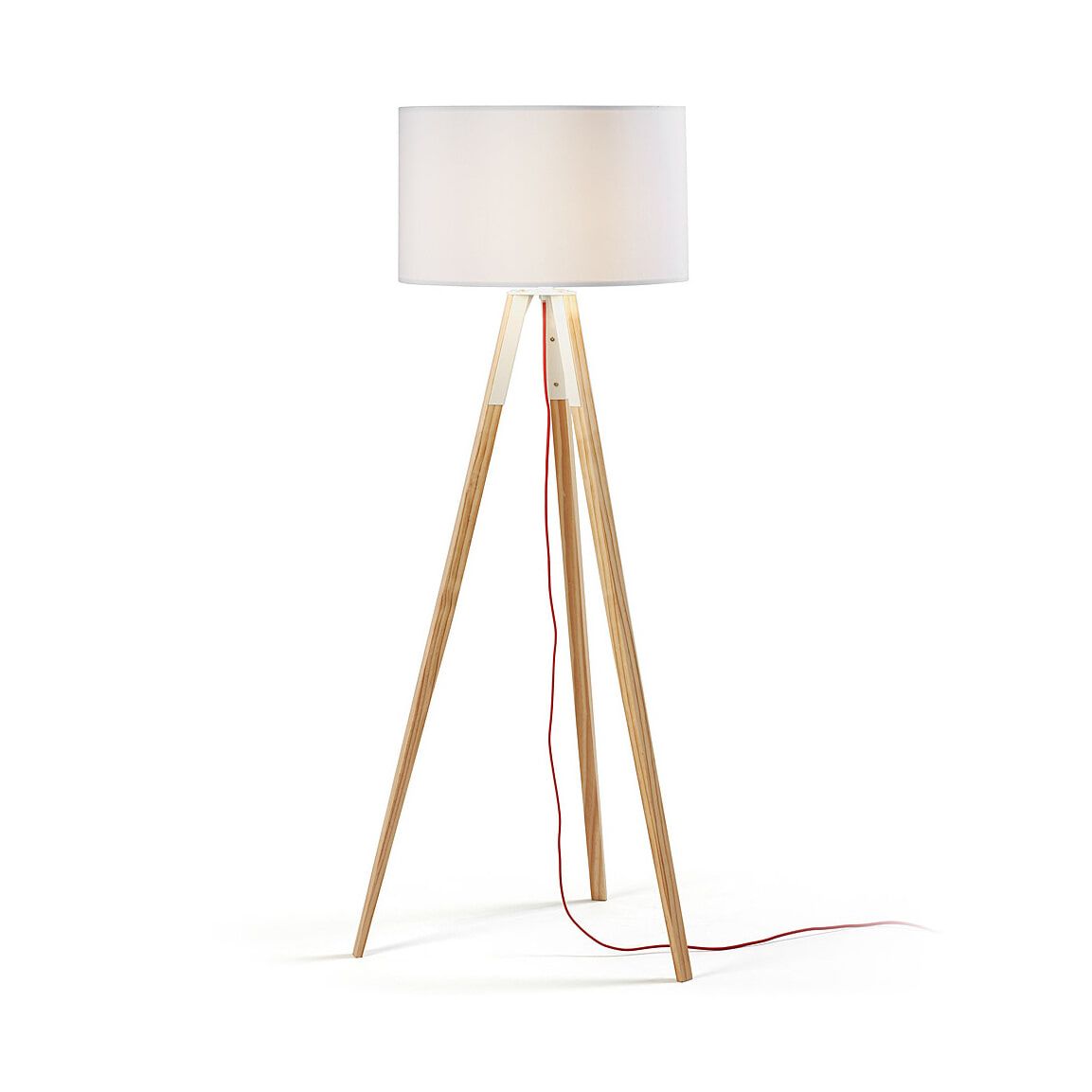 Kave Home Vloerlamp Iguazu – Strakke witte tripodlamp voor elke woonruimte