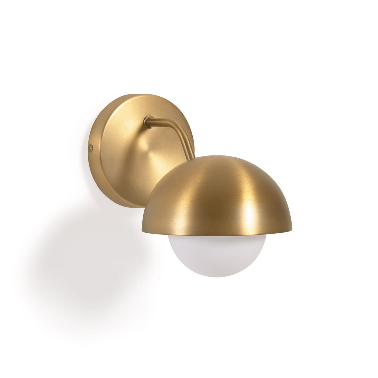 Kave Home Wandlamp Lonela Messing – Elegante Koperkleurige Bolvormige Wandlamp