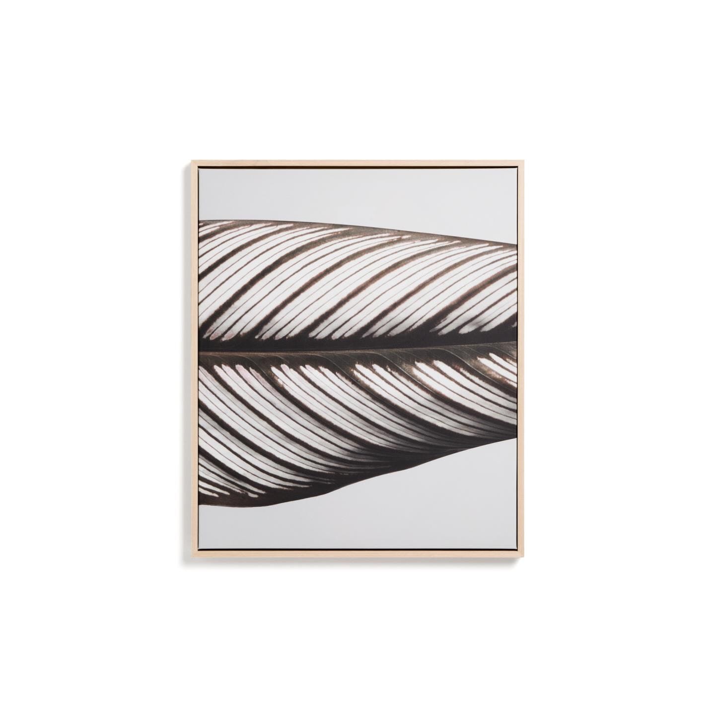 Kave Home Wandpaneel Foliae – Kleurrijk Bladmotief Canvas Kunst voor jouw Muur