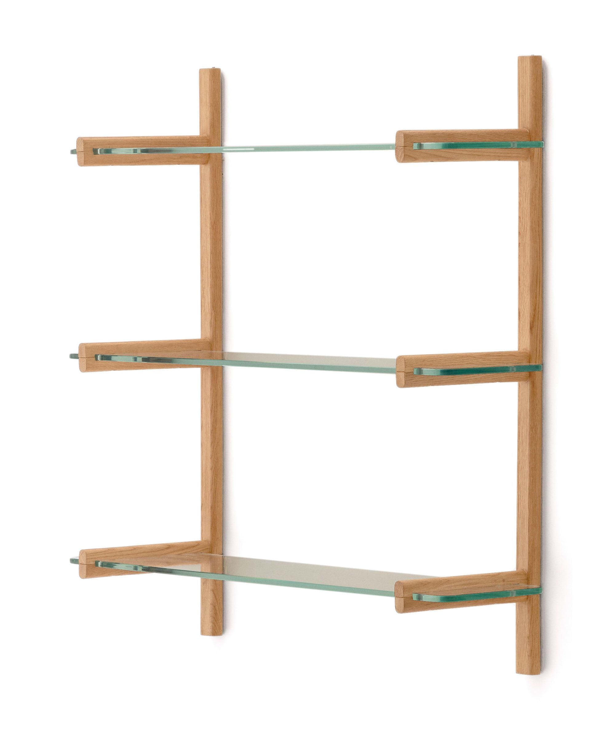 Kave Home Wandrek Sitra – Elegant eikenhouten en glazen opbergsysteem