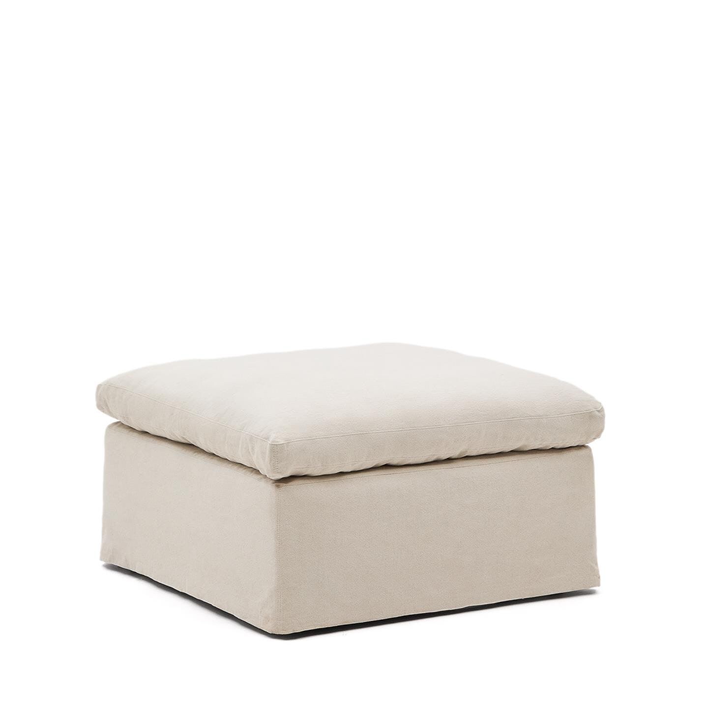 Kave Home Zenira Voetenbankje – Luxe Comfort in Beige
