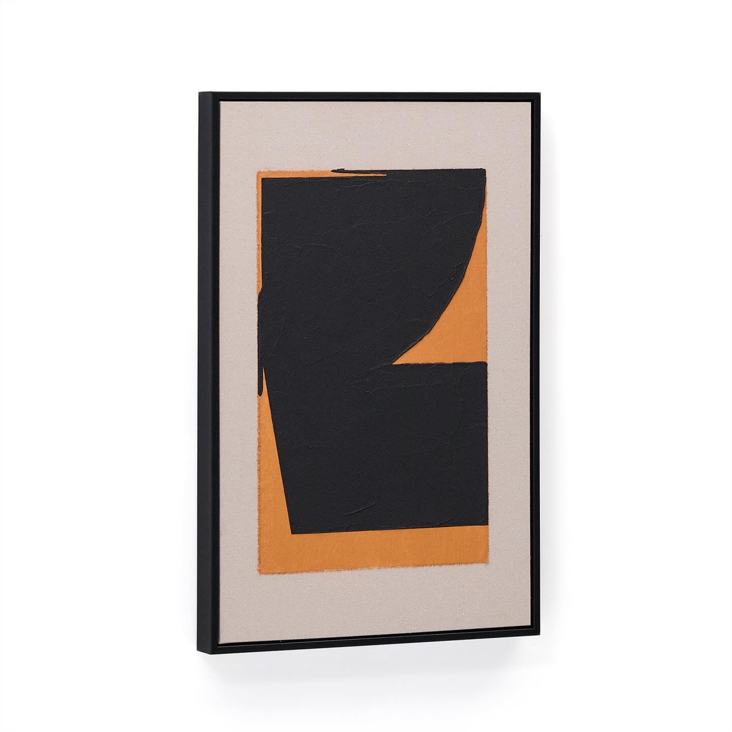 Kave Home Zernu Schilderij 65 × 42 cm – Levendig Oranje met Diepte en Textuur