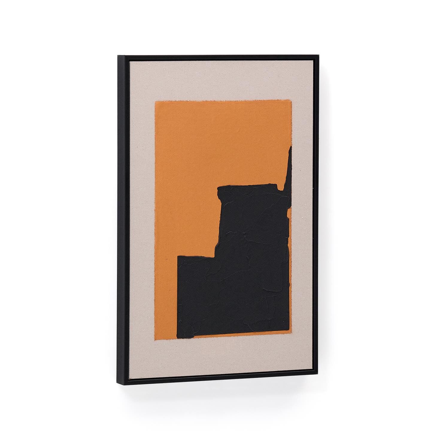 Kave Home Zernu schilderij – levendig oranje 65 × 42 cm