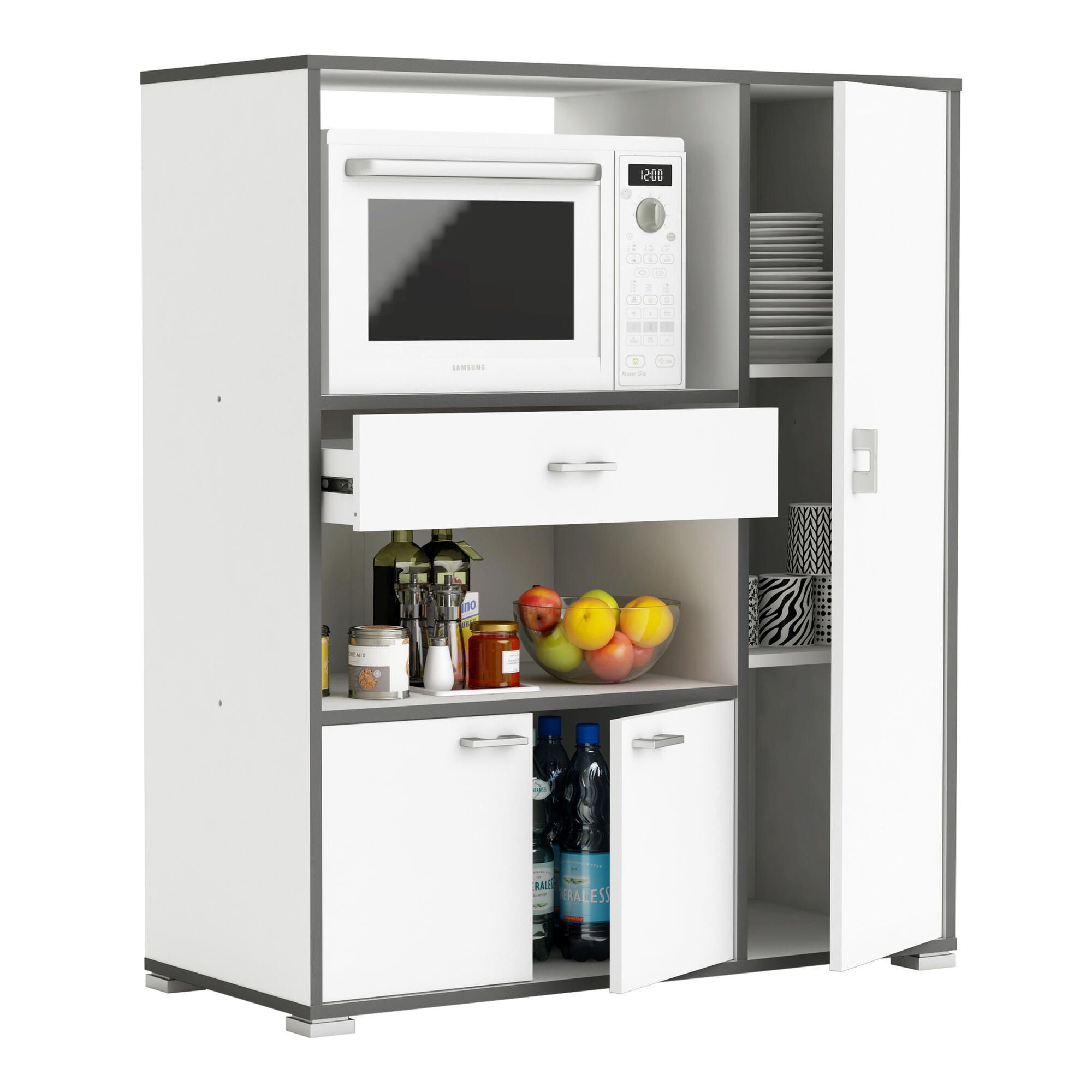 Keukenkast Buzz 112 cm – Strakke witte opbergoplossing voor elke keuken