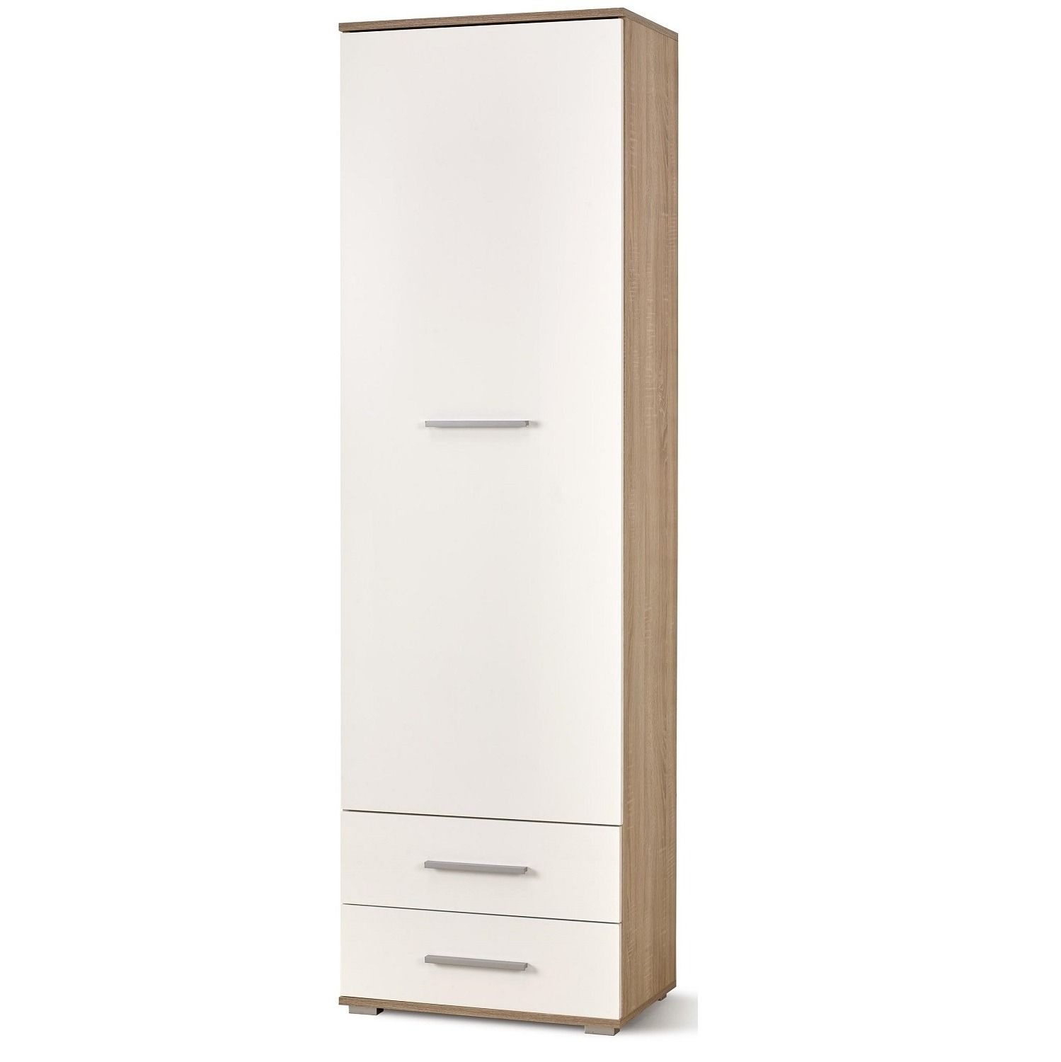 Kledingkast Lima 60 cm – Sonoma eiken en hoogglans wit