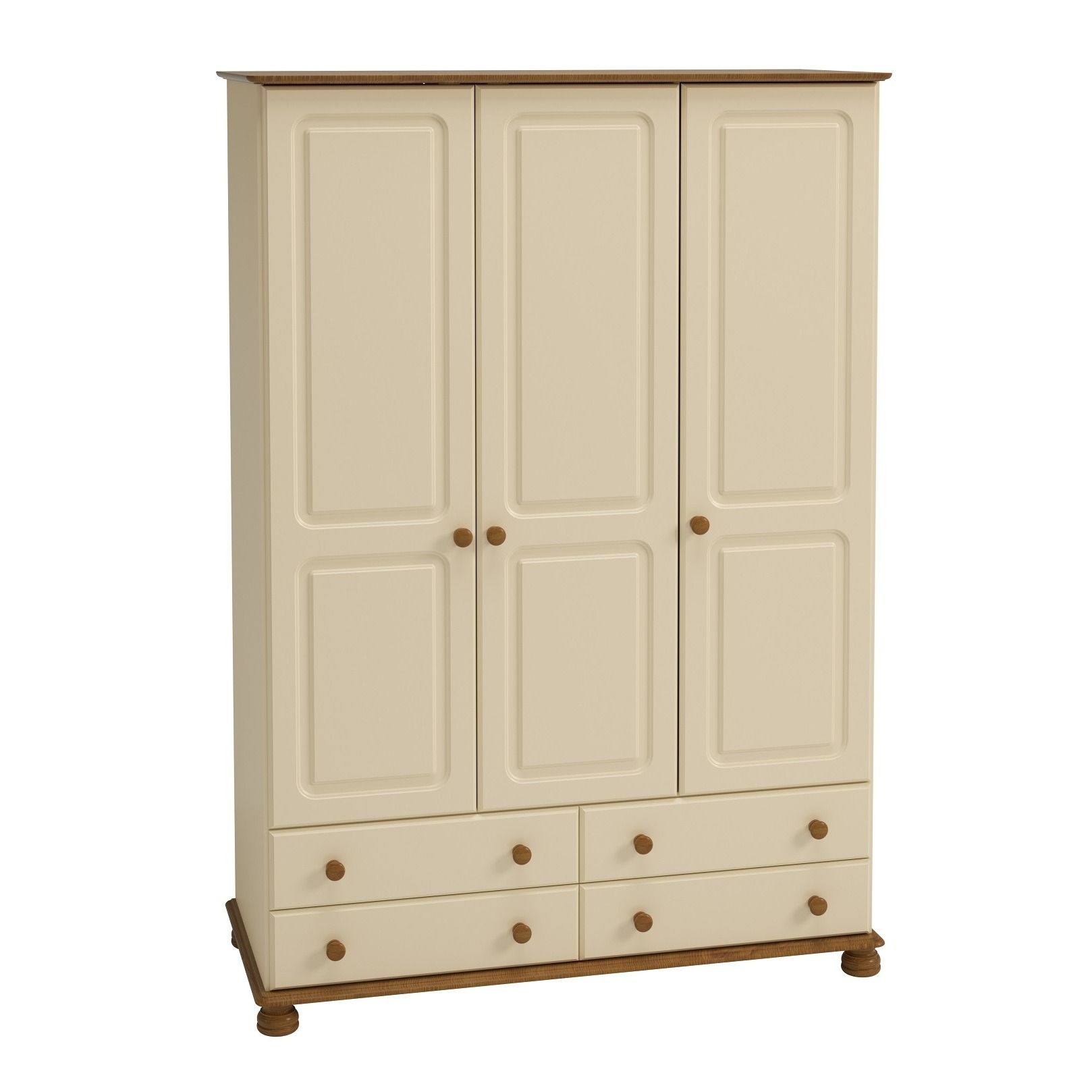 Kledingkast Rich D – Moderne crème kast 130 cm breed voor jouw slaapkamer