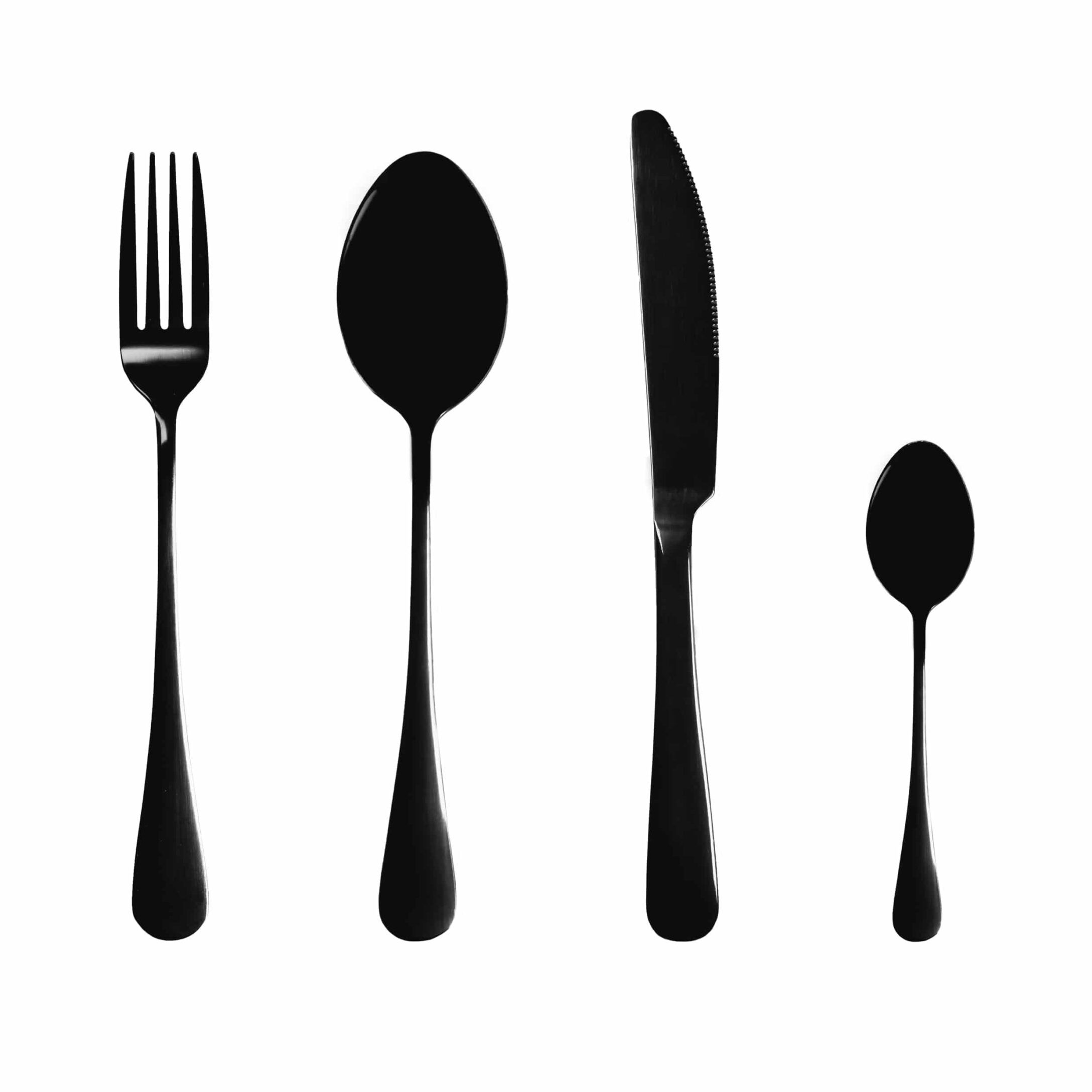 Zwarte Bestekset van Krumble – strak design voor elke tafel