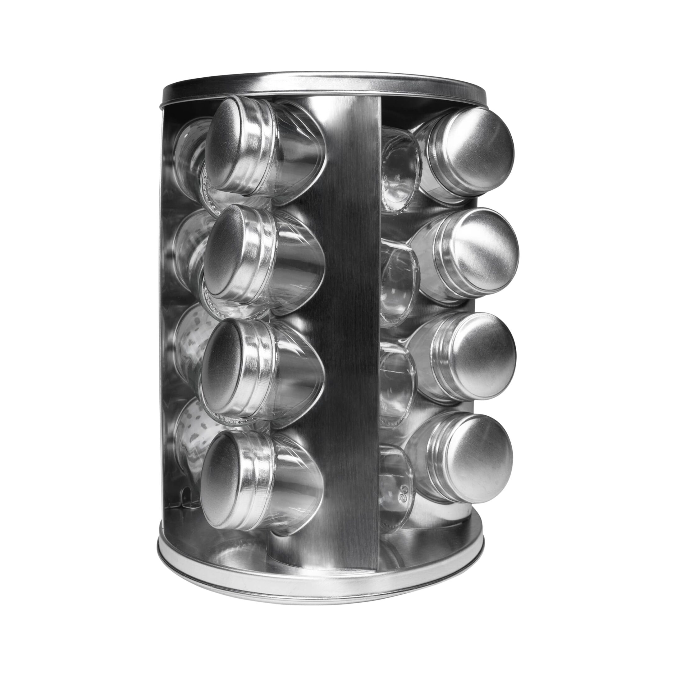 Krumble Draaibaar Kruidenrek met 16 Glazen Potjes – Compact & Stijlvol
