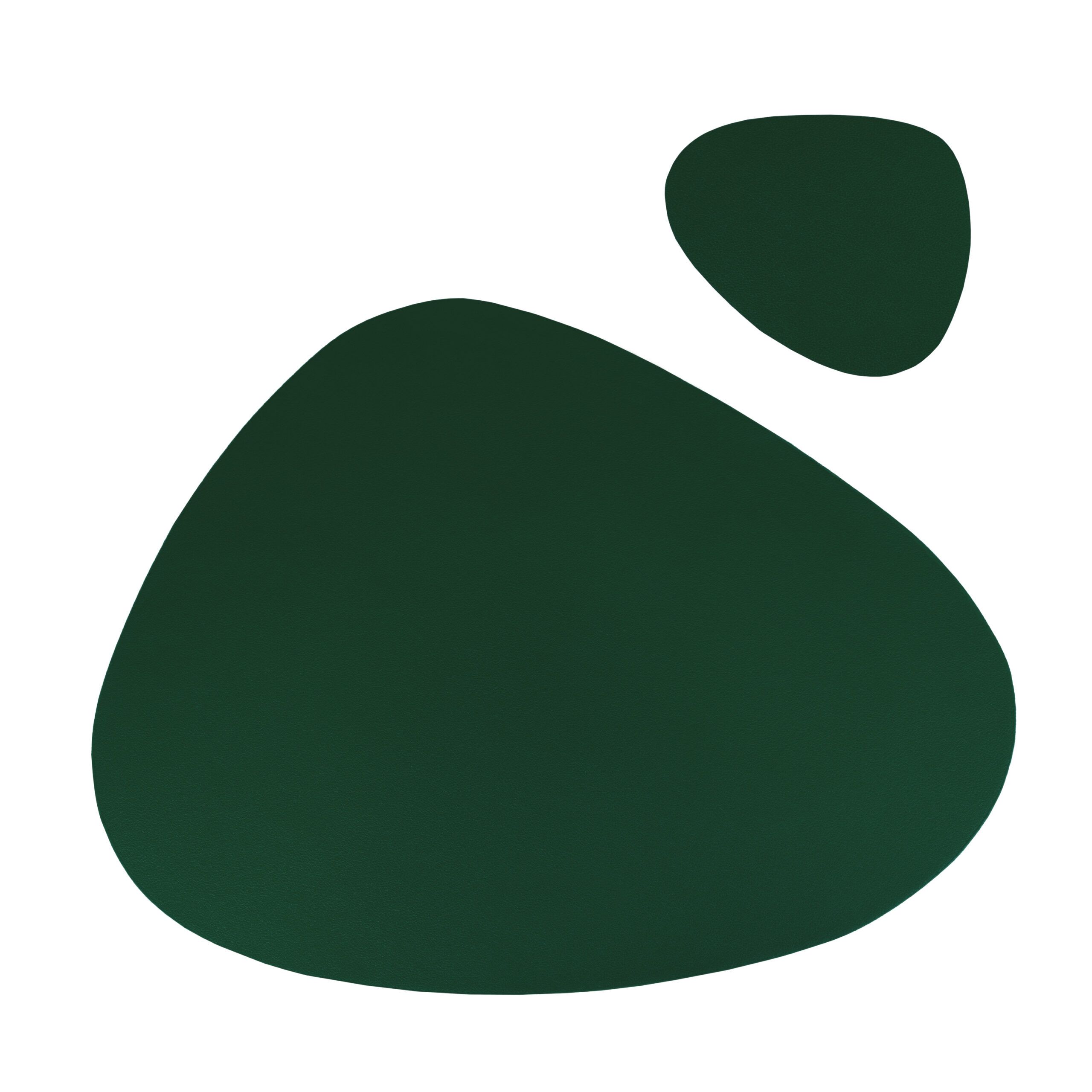 Krumble groene PU‑leather placemat en onderzetter – chique, duurzaam en anti‑slip