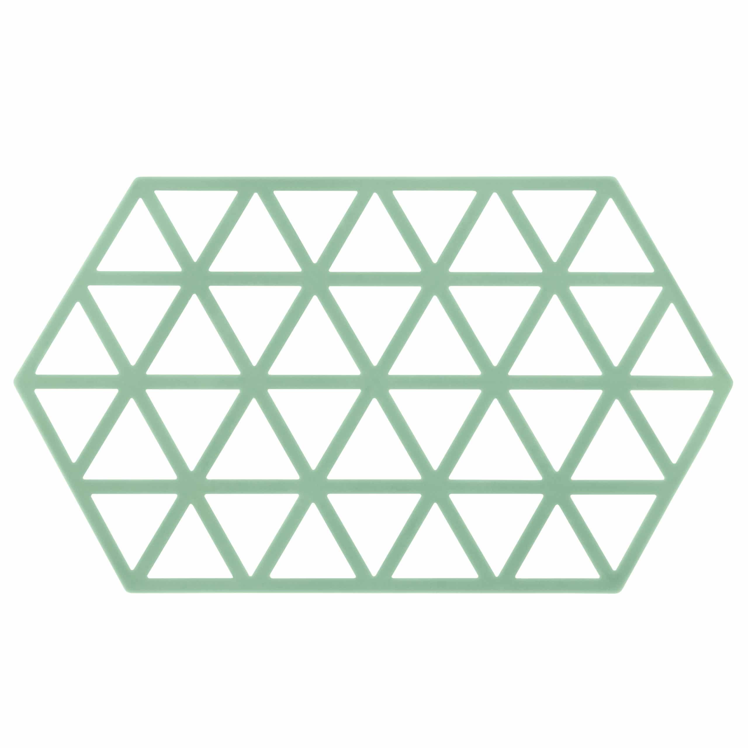 Krumble Hexagon Pannenonderzetter – Groen, 14 × 24 cm