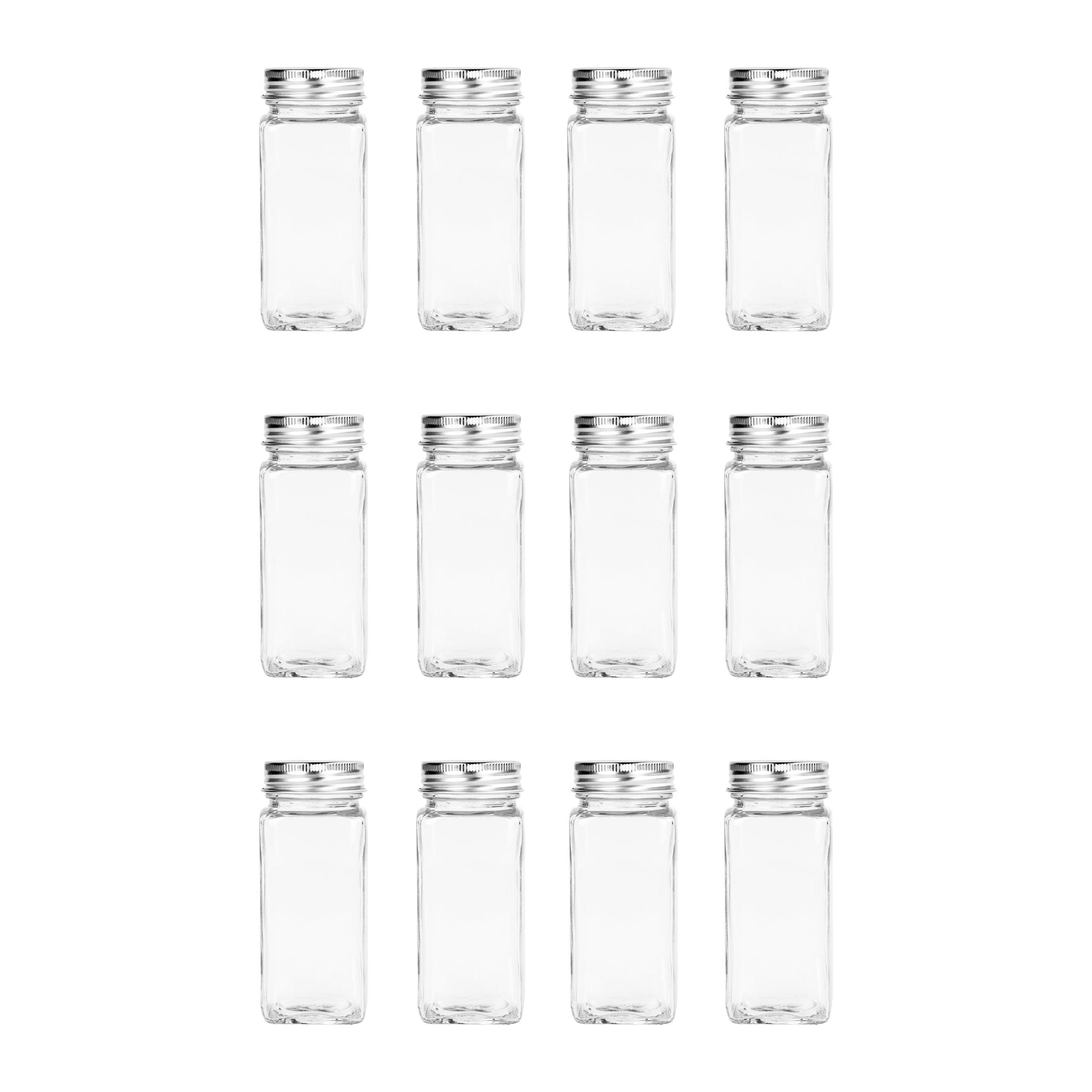 Krumble kruidenpotjes set van 12 – helder glas met afsluitend deksel