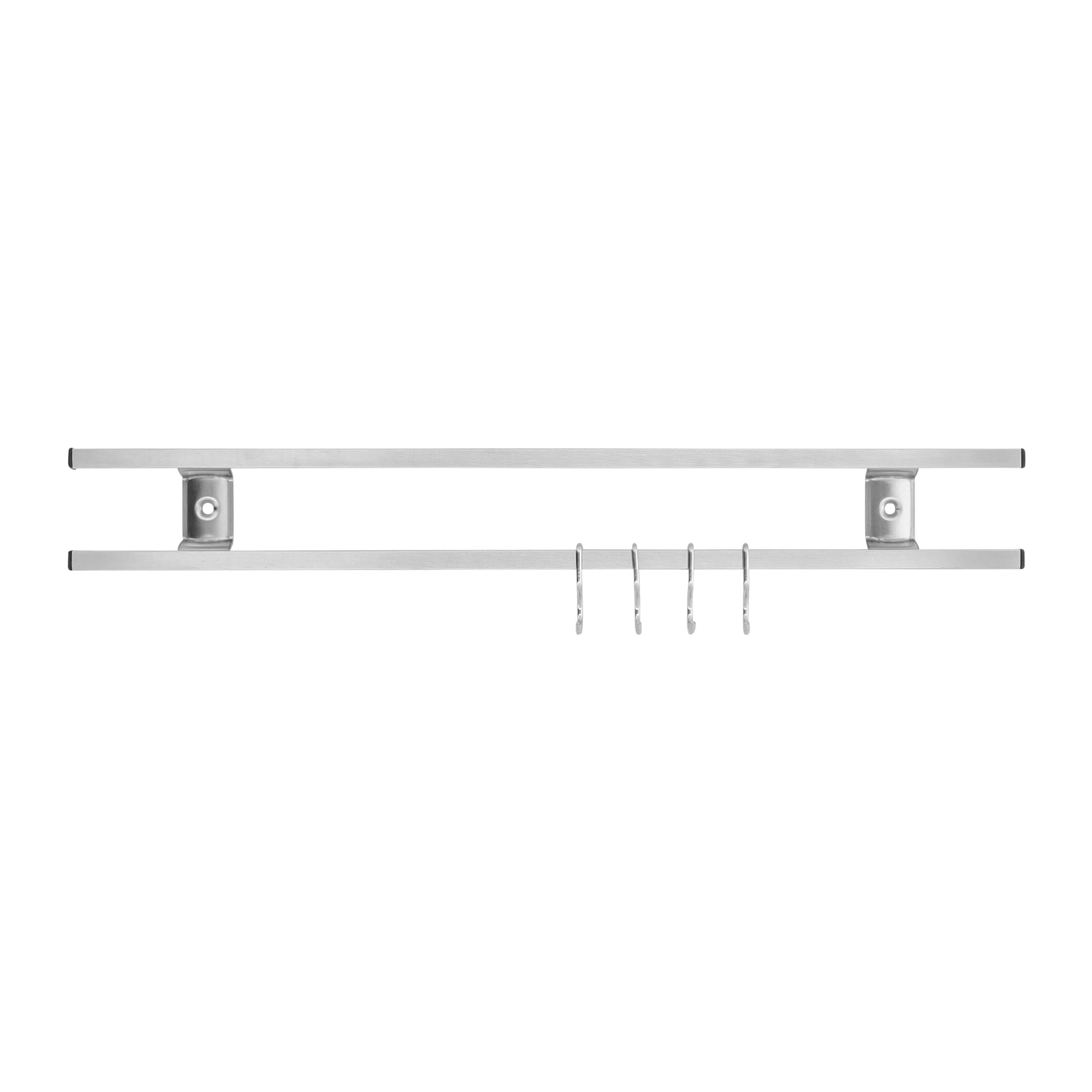 Krumble magnetische messenstrip met 4 haken – stijlvolle rvs‑oplossing voor elke keuken