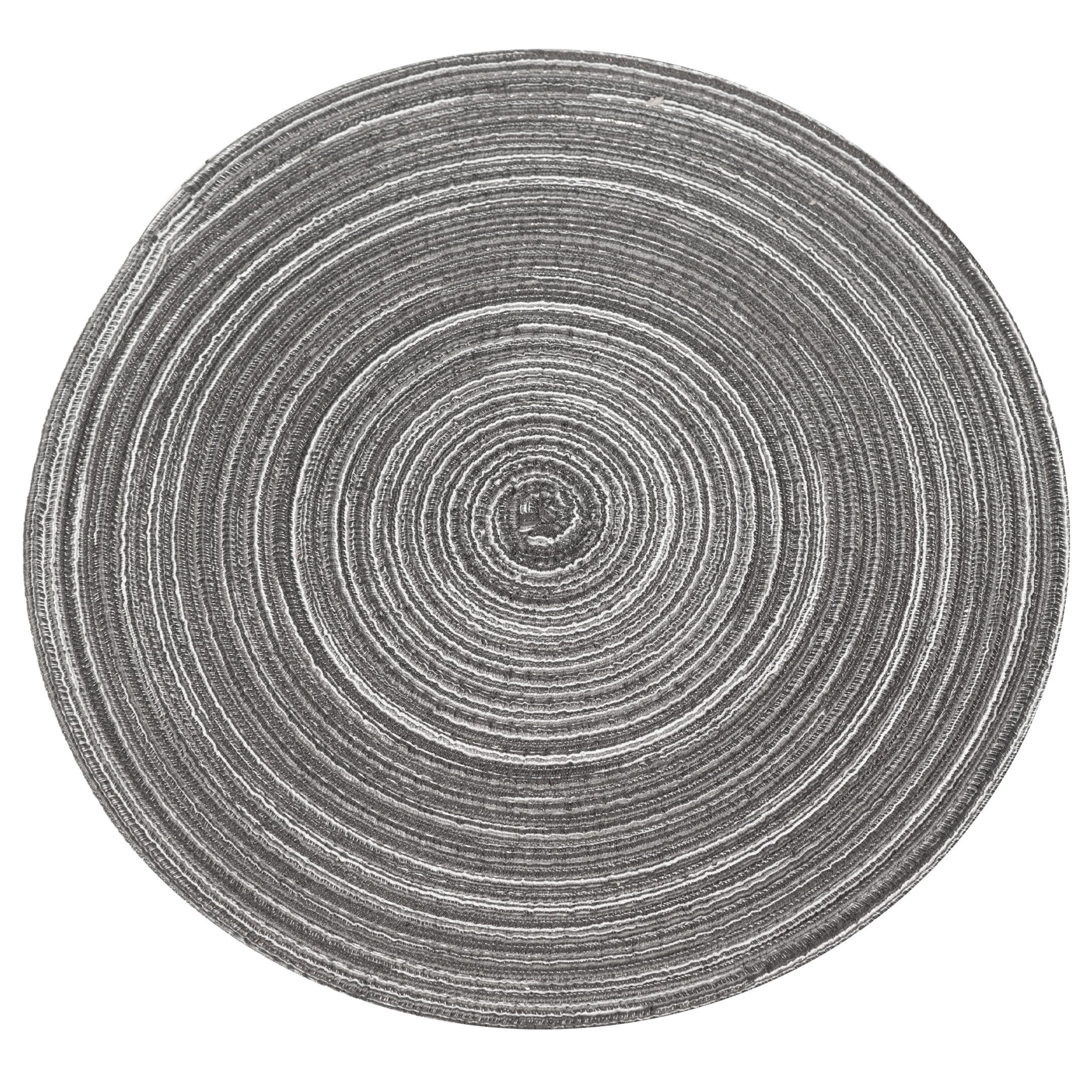Krumble ronde linnen placemat – Zilvergrijs, 36 cm