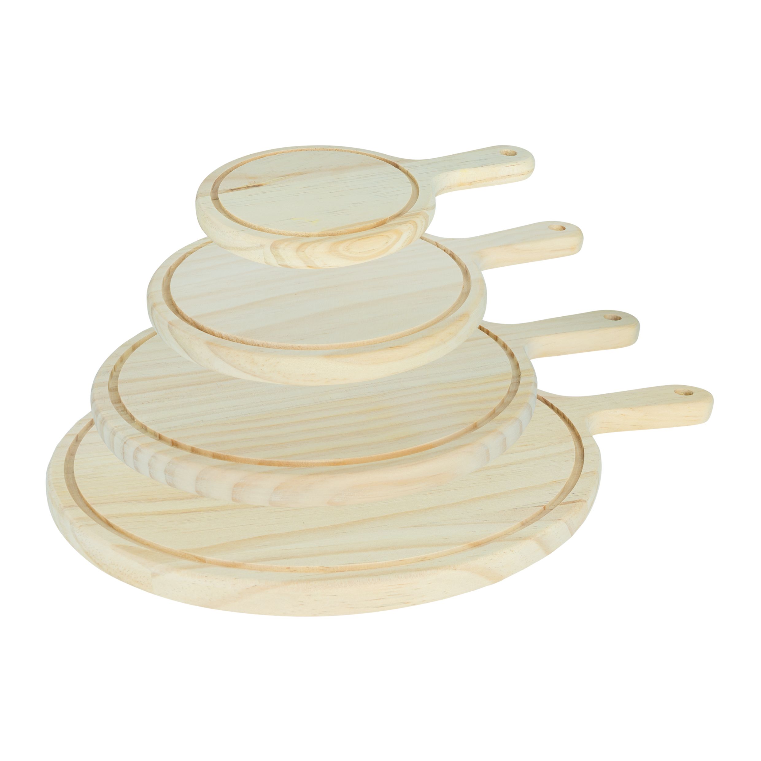 Krumble ronde serveerplank set van 4 – stijlvol en functioneel voor elke borrel