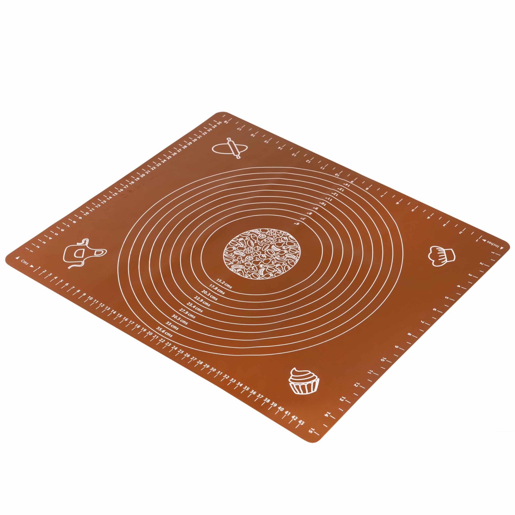 Krumble siliconen bakmat met meeteenheden – 40×50 cm, bruin