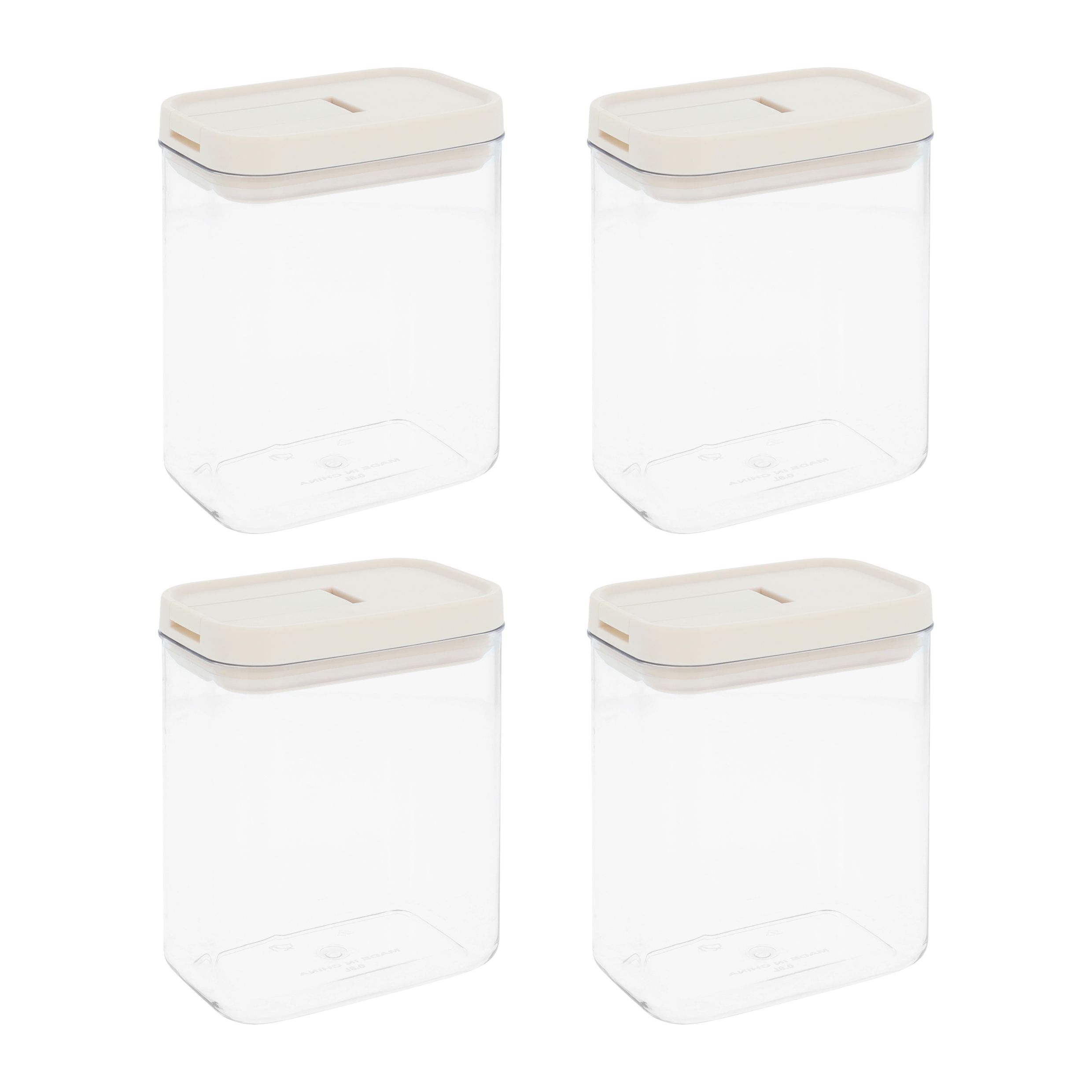 Krumble Transparante Voorraadpotten – Set van 4 × 1300 ml, Praktisch & Stijlvol